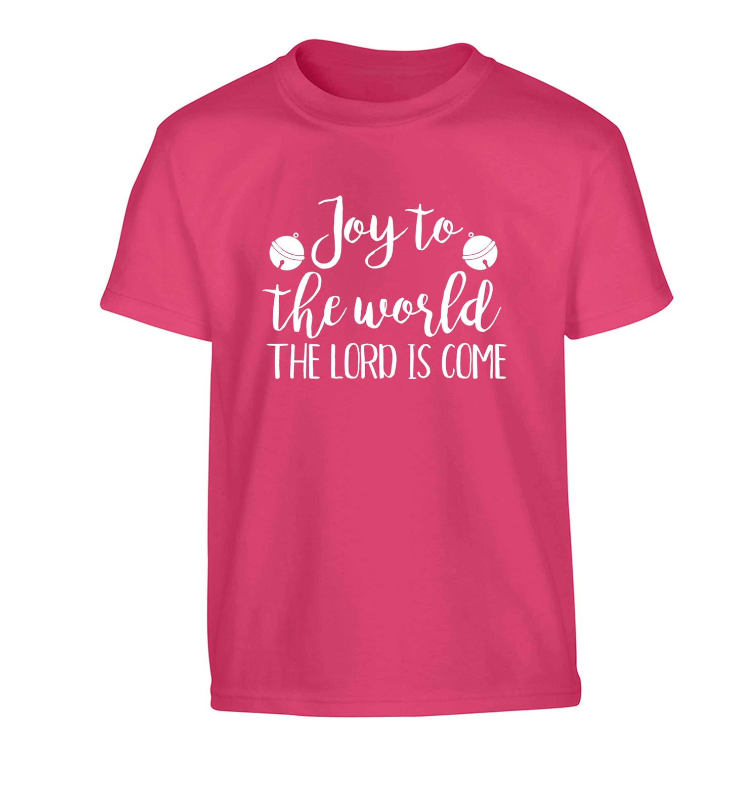 Joy to the World Lord Children's pink Tshirt 12-13 Years