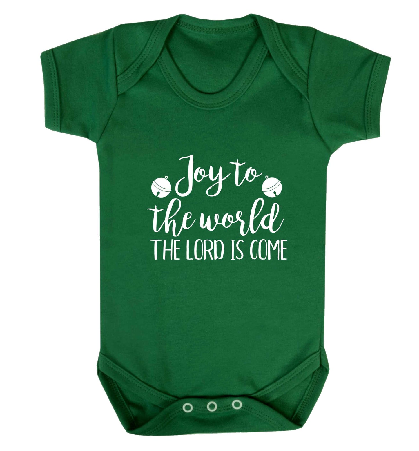 Joy to the World Lord baby vest green 18-24 months