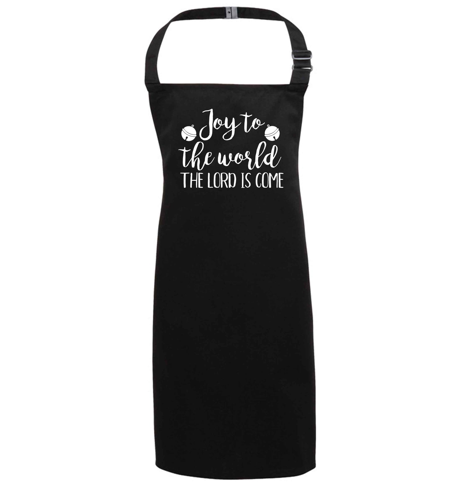 Joy to the World Lord black apron 7-10 years