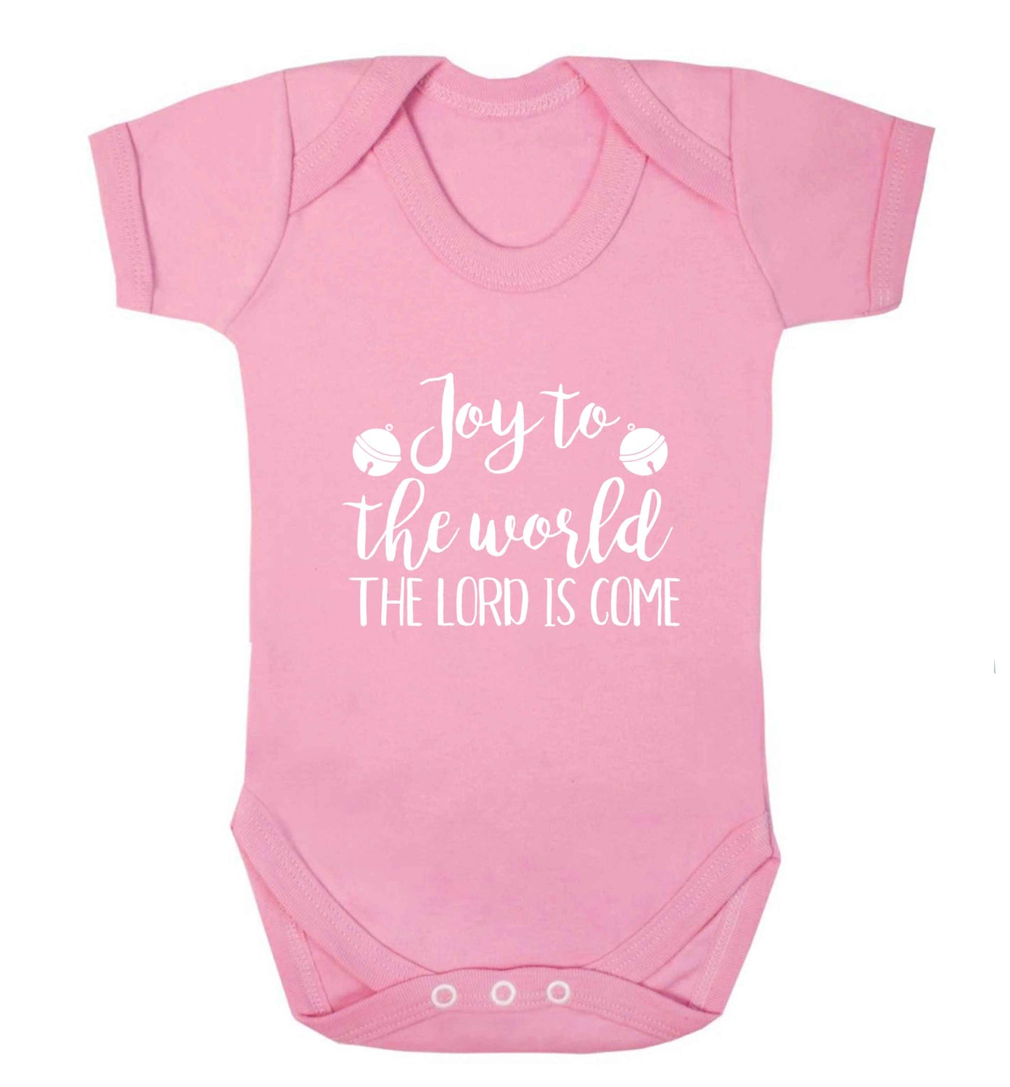Joy to the World Lord baby vest pale pink 18-24 months