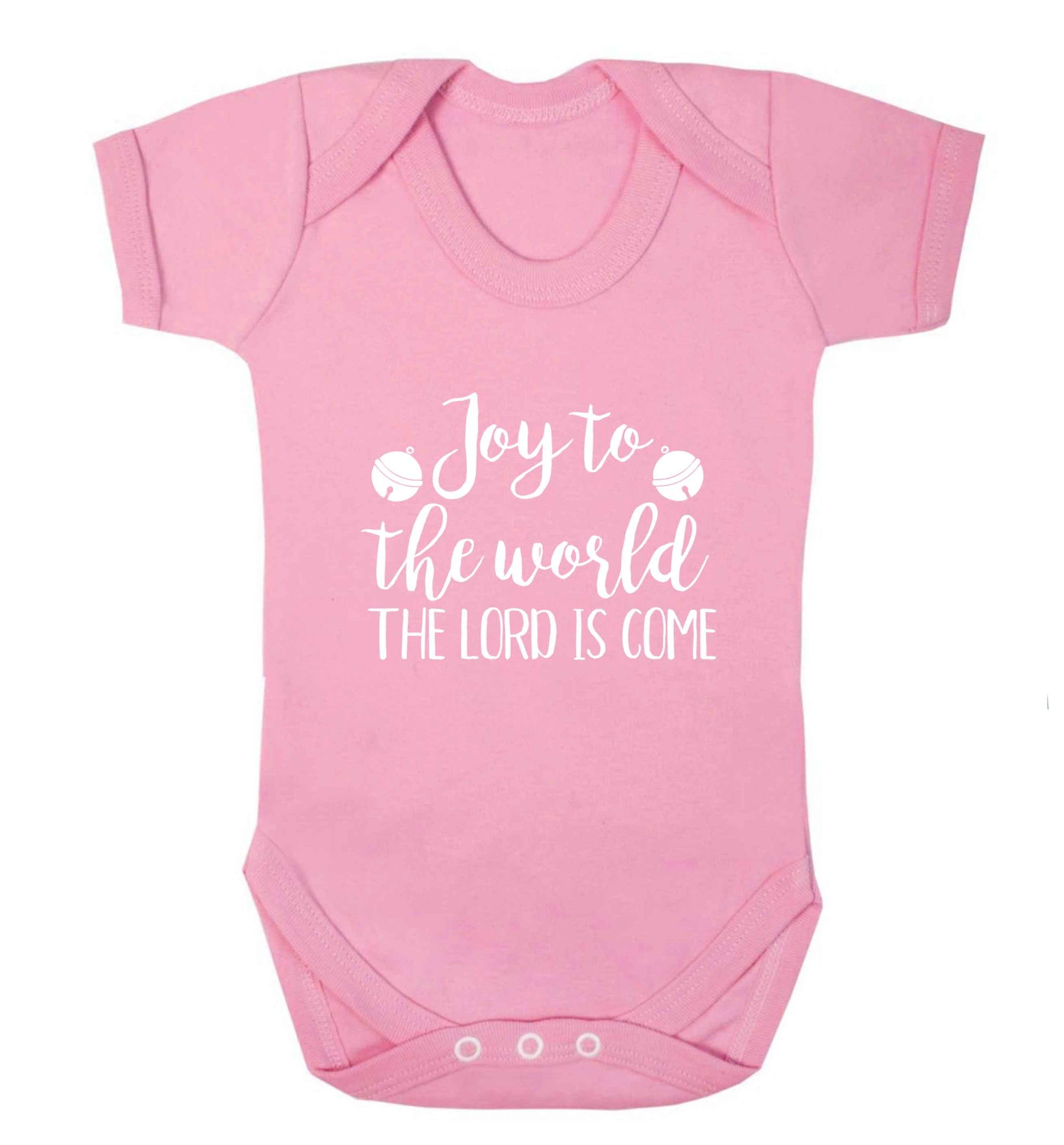 Joy to the World Lord baby vest pale pink 18-24 months