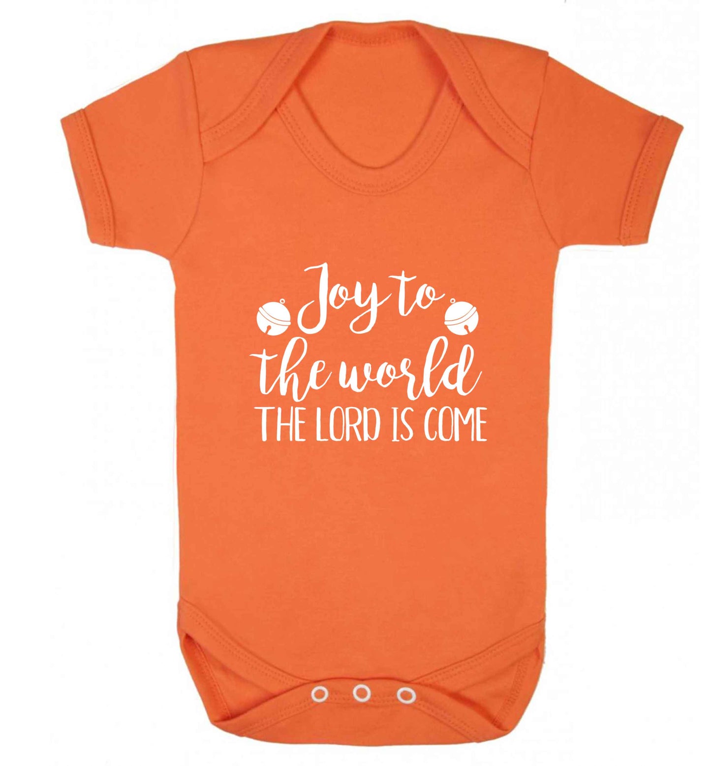 Joy to the World Lord baby vest orange 18-24 months
