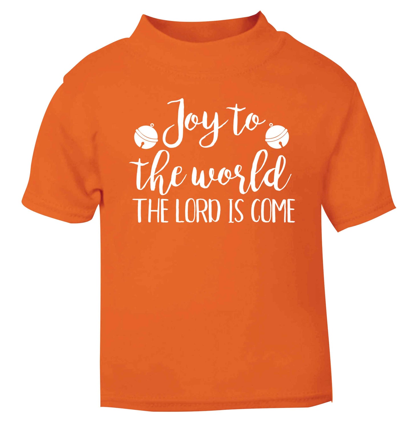 Joy to the World Lord orange baby toddler Tshirt 2 Years