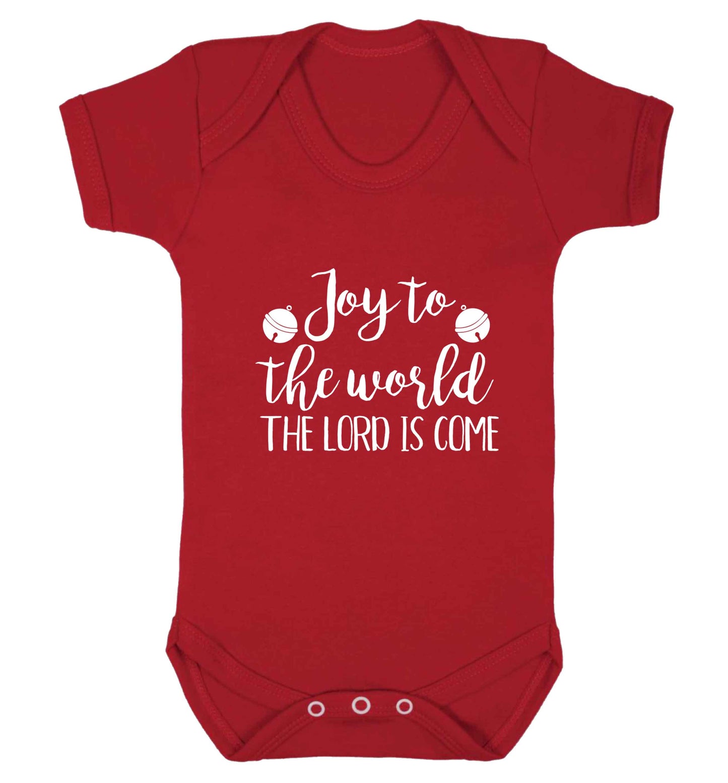 Joy to the World Lord baby vest red 18-24 months