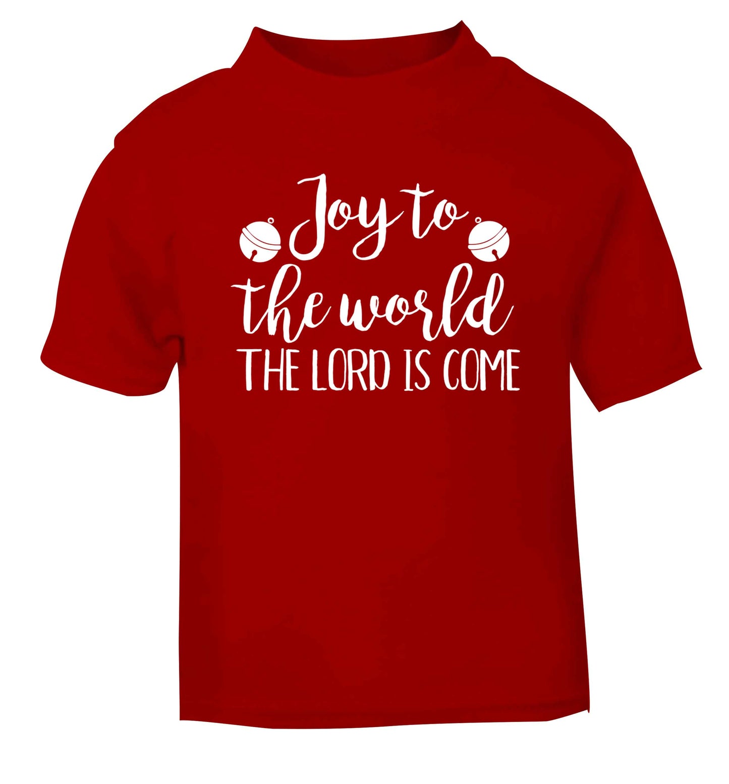 Joy to the World Lord red baby toddler Tshirt 2 Years