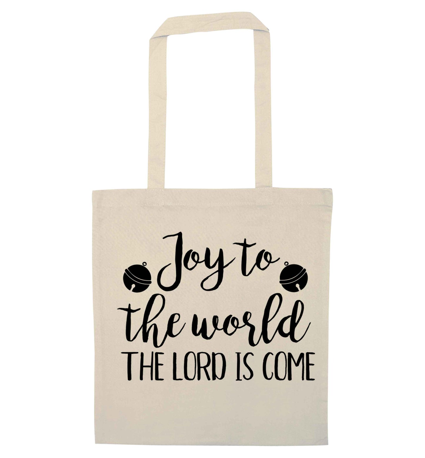Joy to the World Lord natural tote bag