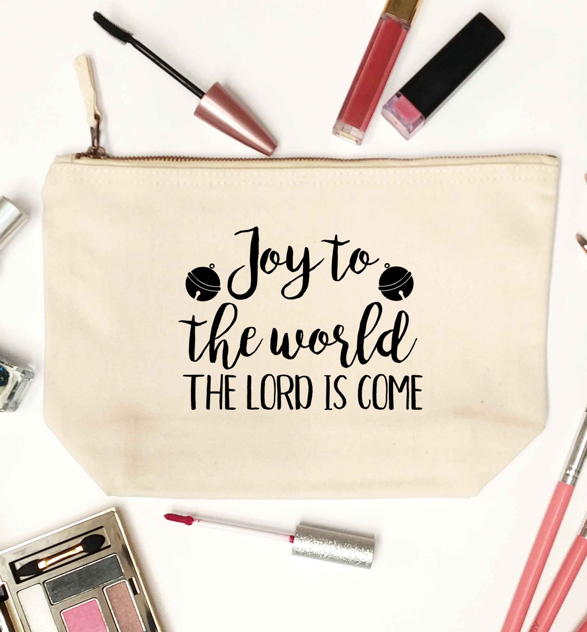 Joy to the World Lord natural makeup bag