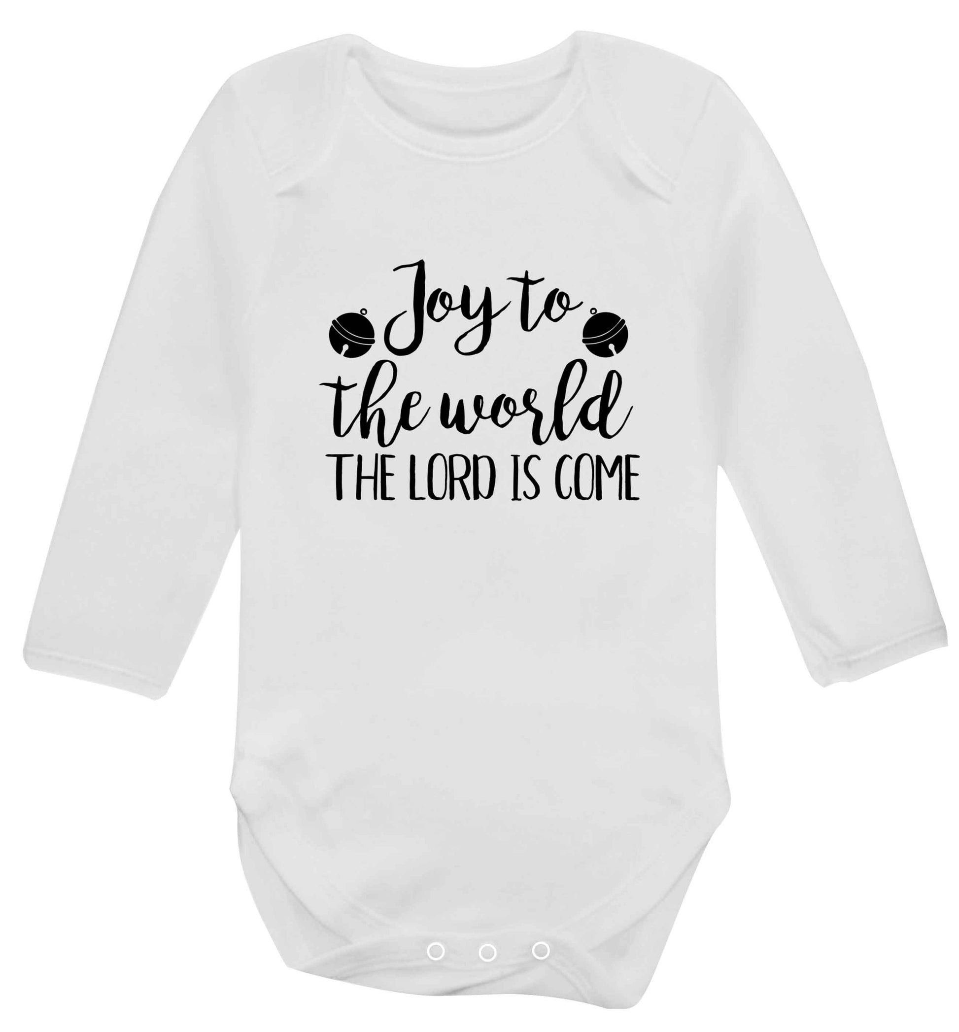 Joy to the World Lord baby vest long sleeved white 6-12 months