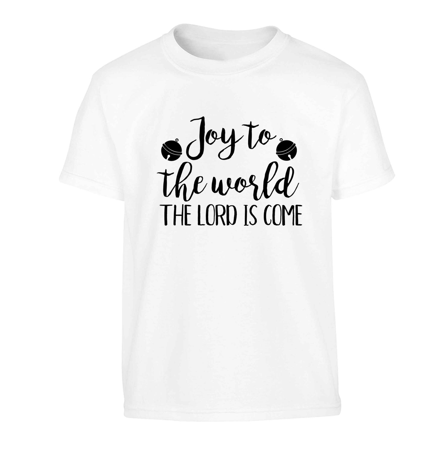 Joy to the World Lord Children's white Tshirt 12-13 Years
