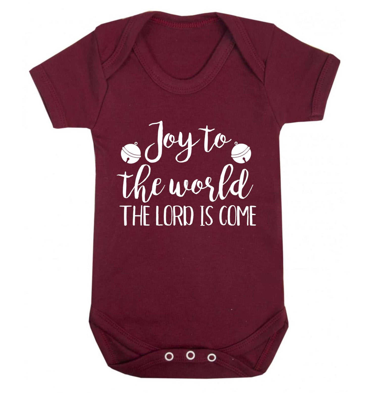Joy to the world the Lord is come Baby Vest maroon 18-24 months