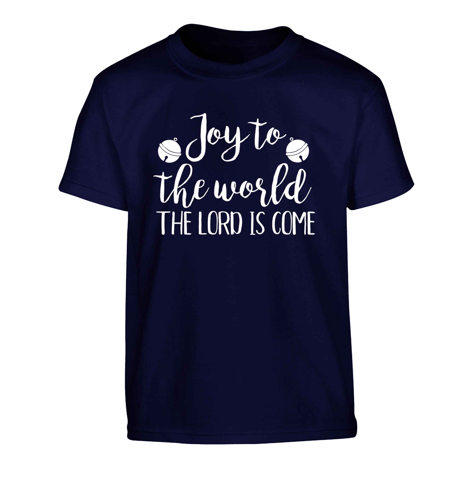Joy to the world the Lord is come Children's navy Tshirt 12-13 Years