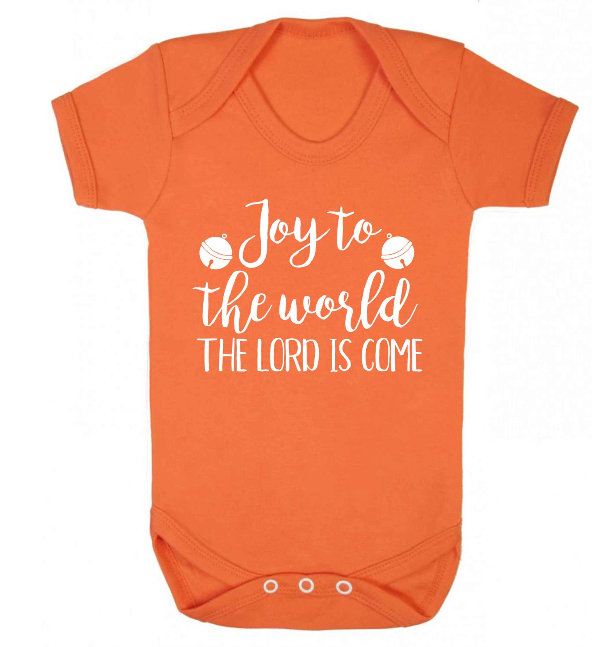 Joy to the world the Lord is come Baby Vest orange 18-24 months