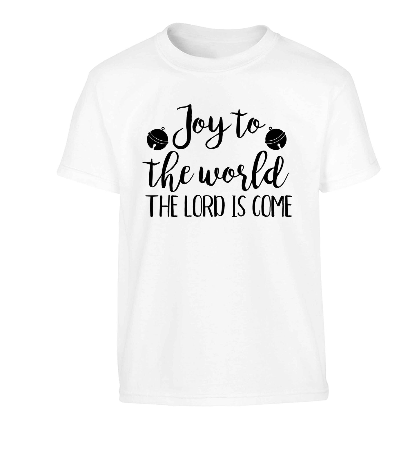 Joy to the world the Lord is come Children's white Tshirt 12-13 Years