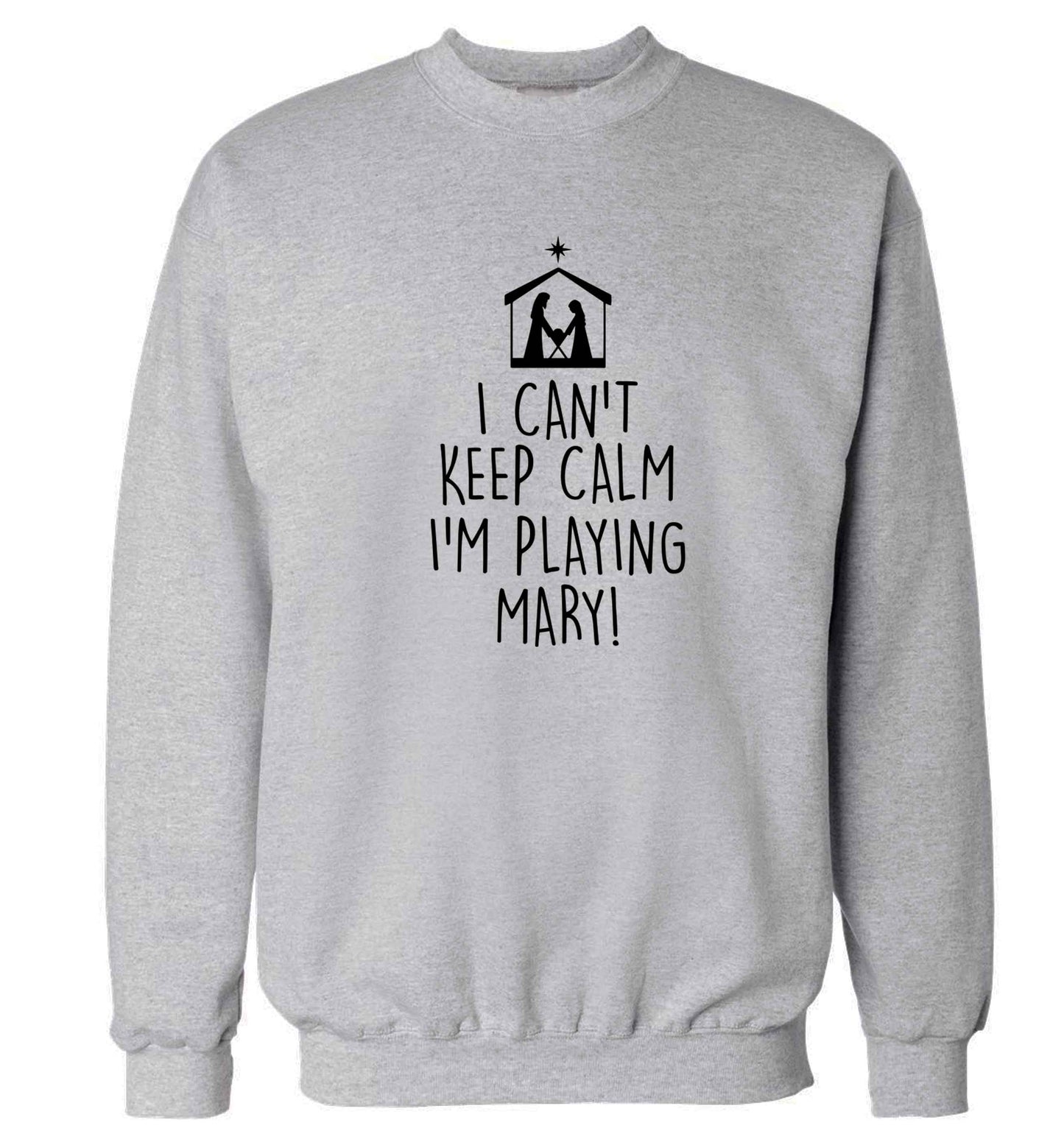 I can't keep calm I'm playing Mary Adult's unisex grey Sweater 2XL