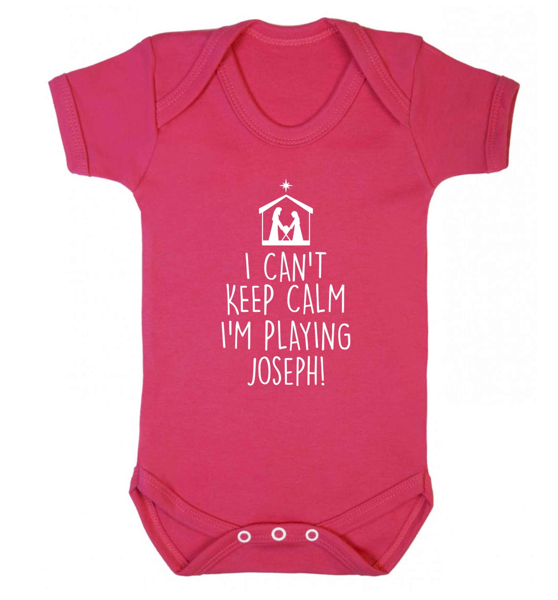 I can't keep calm I'm playing Joseph Baby Vest dark pink 18-24 months