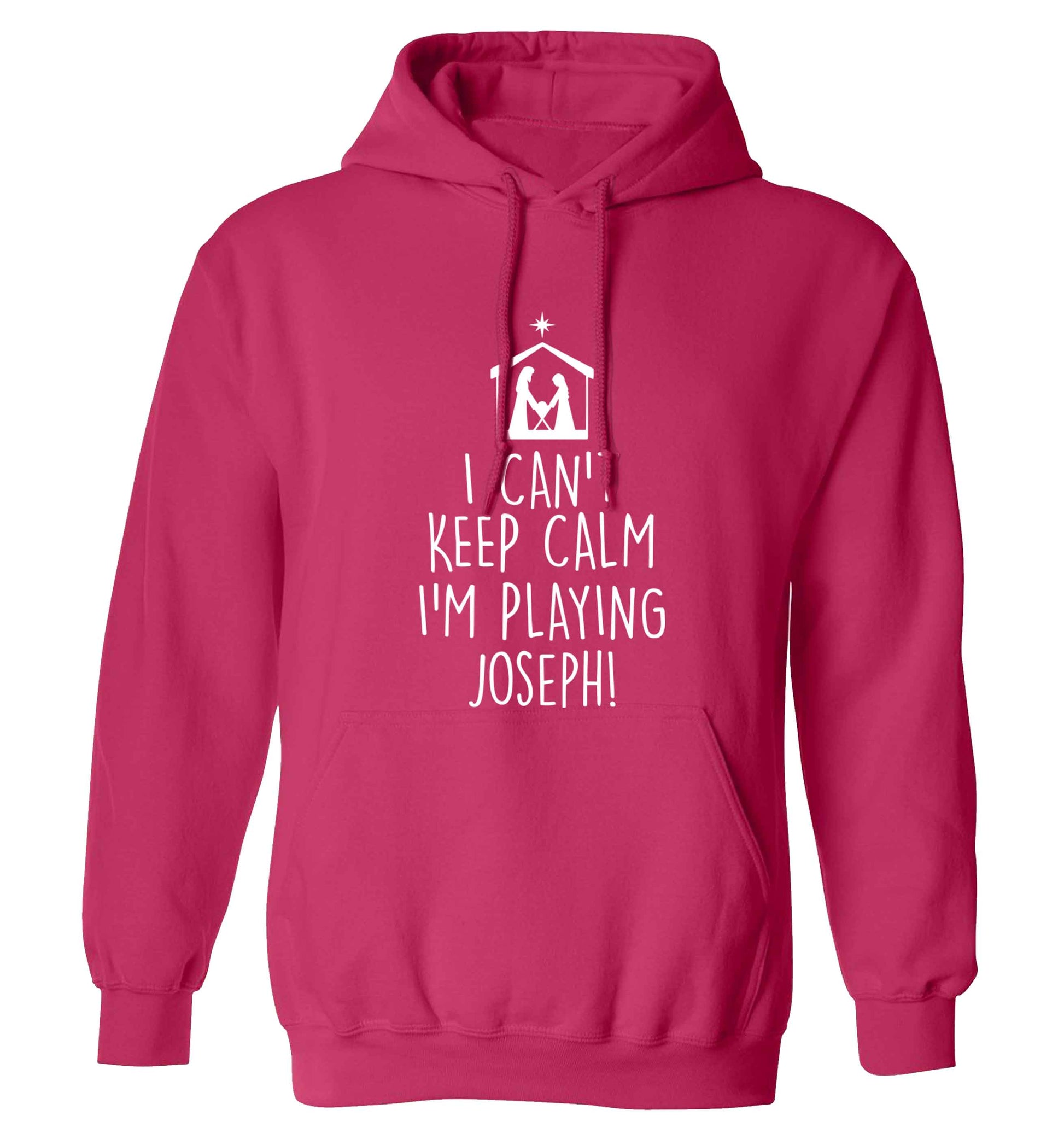 I can't keep calm I'm playing Joseph adults unisex pink hoodie 2XL