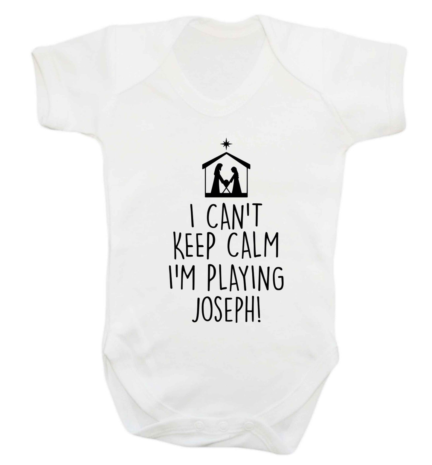 I can't keep calm I'm playing Joseph Baby Vest white 18-24 months