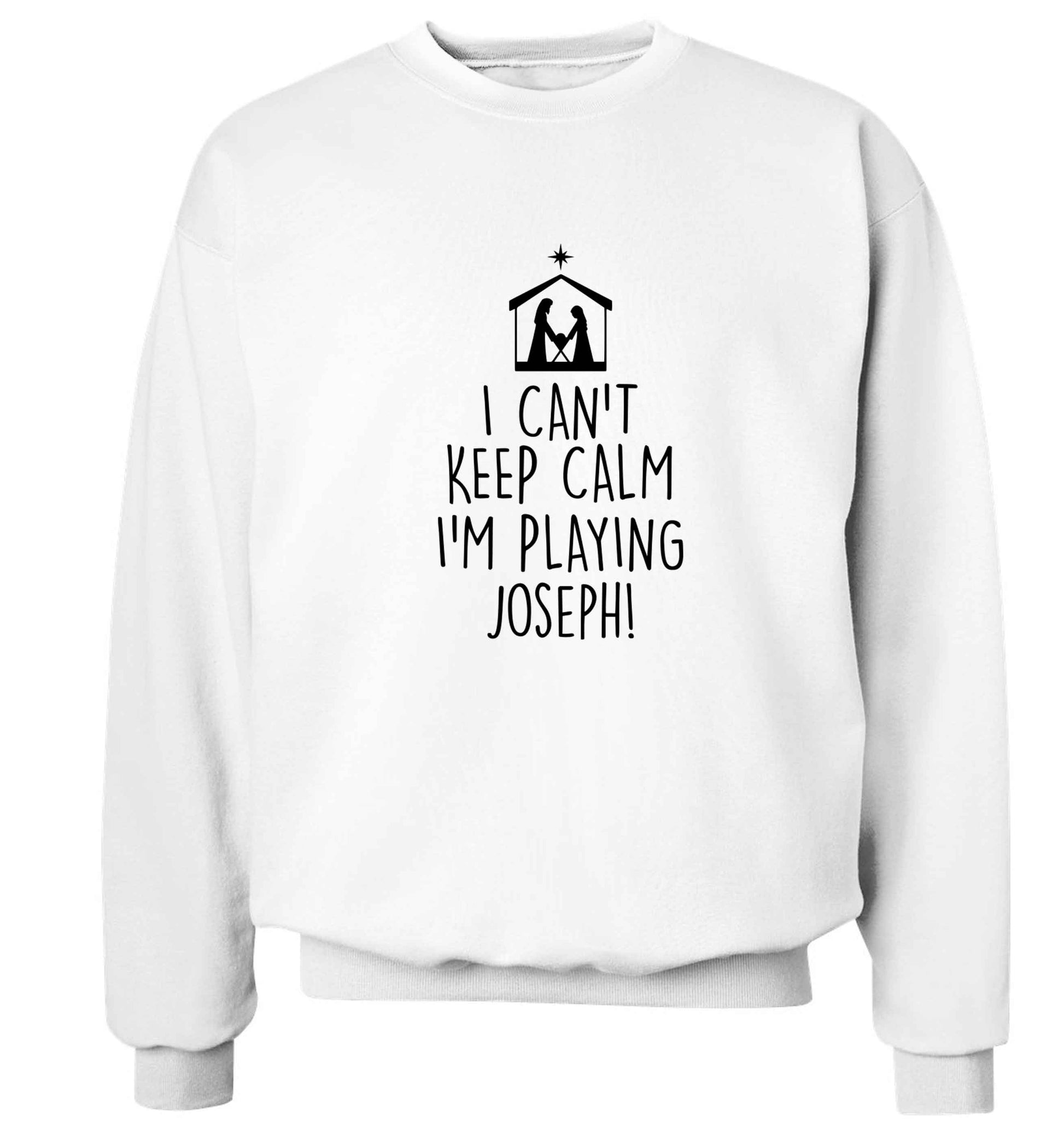 I can't keep calm I'm playing Joseph Adult's unisex white Sweater 2XL