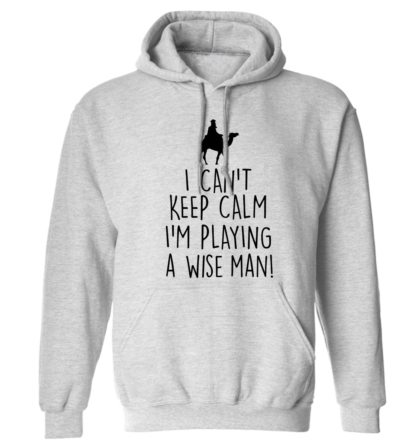 I can't keep calm I'm playing a wiseman adults unisex grey hoodie 2XL