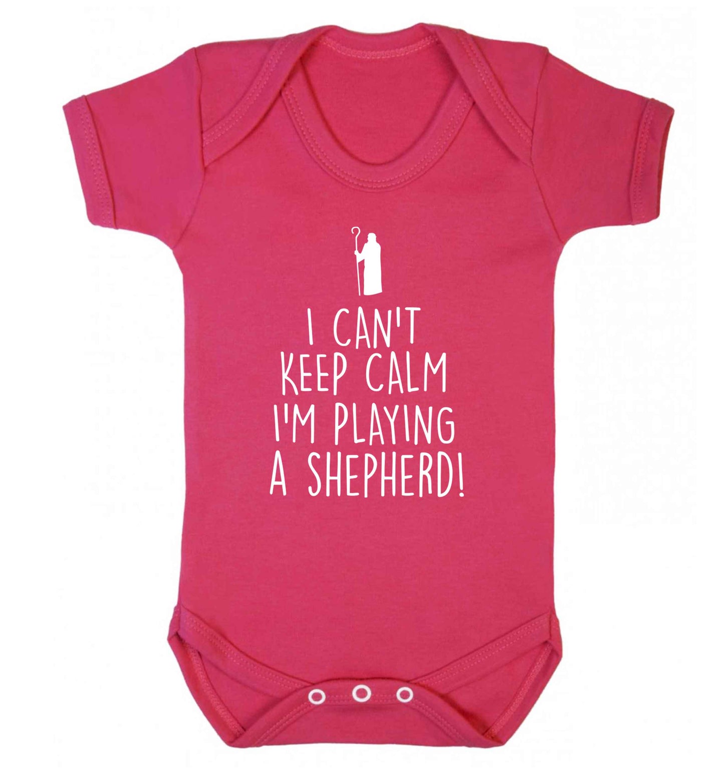 I can't keep calm I'm playing a shepherd Baby Vest dark pink 18-24 months