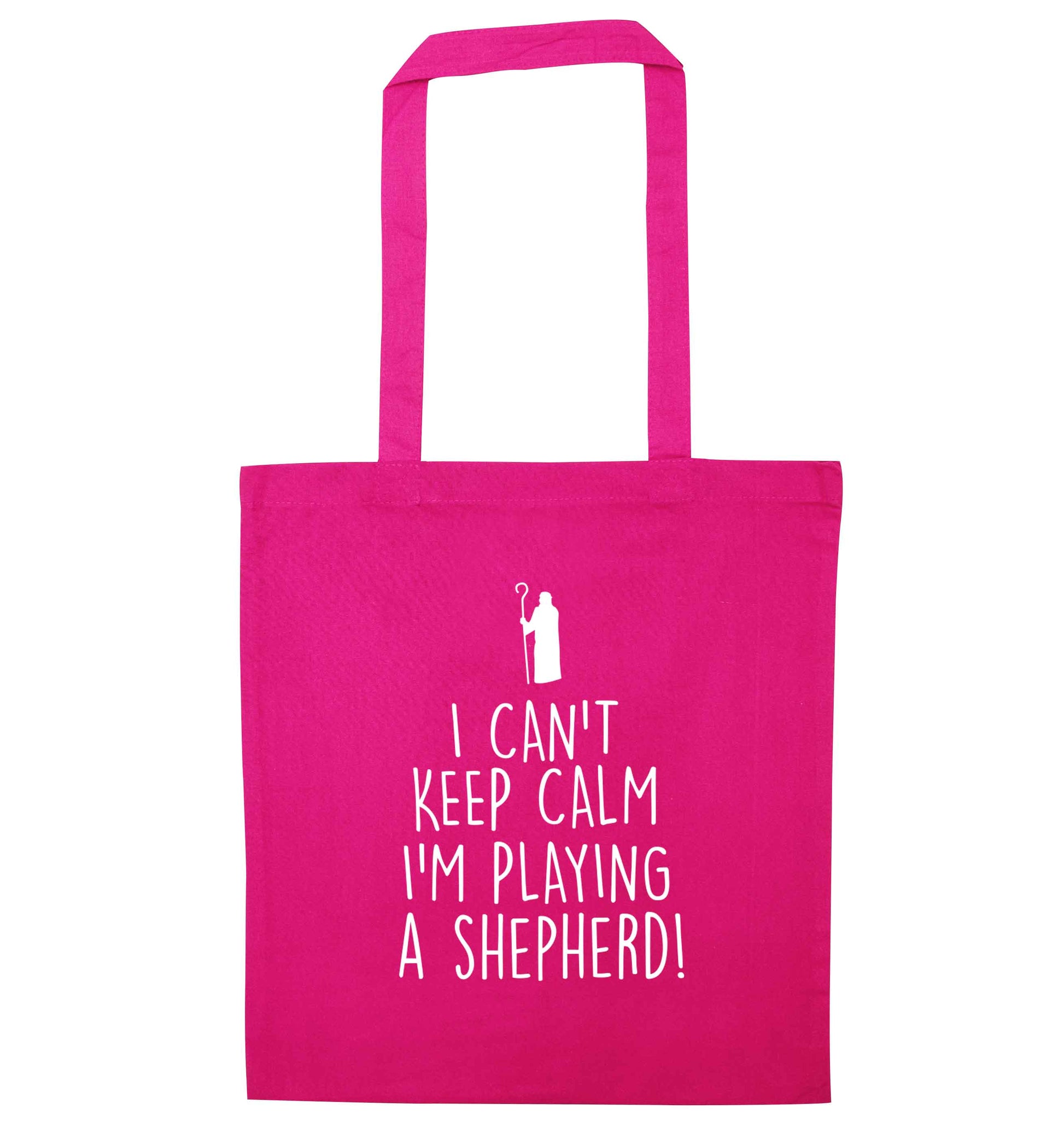 I can't keep calm I'm playing a shepherd pink tote bag