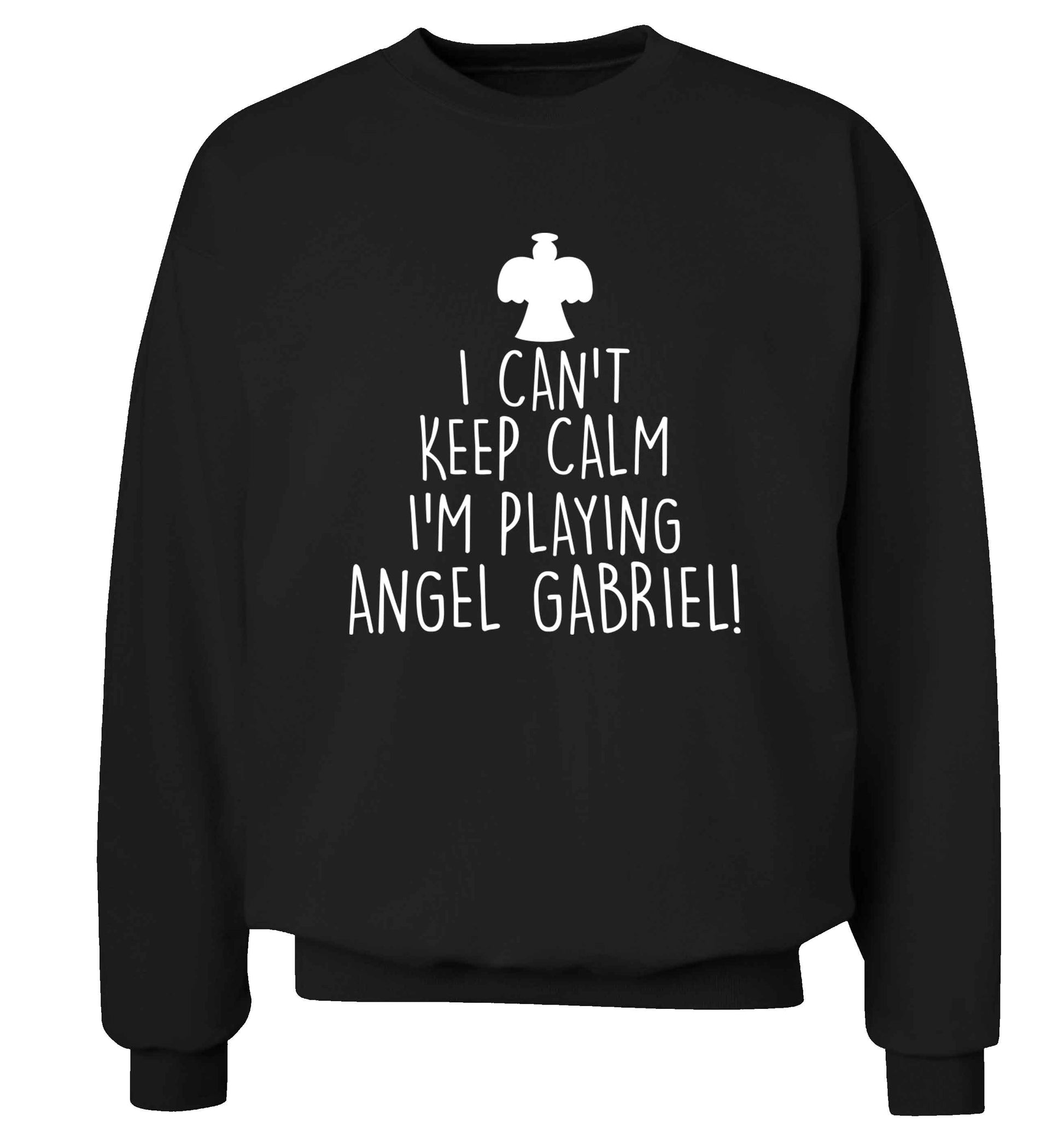 I can't keep calm I'm playing angel gabriel Adult's unisex black Sweater 2XL