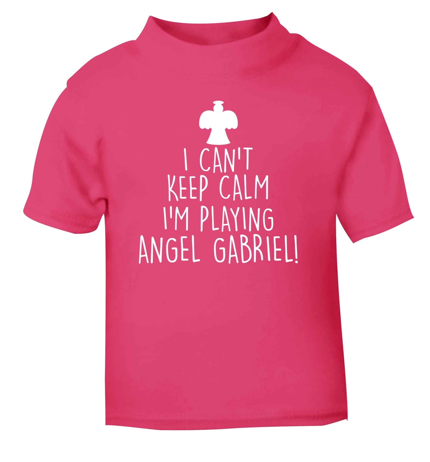 I can't keep calm I'm playing angel gabriel pink Baby Toddler Tshirt 2 Years