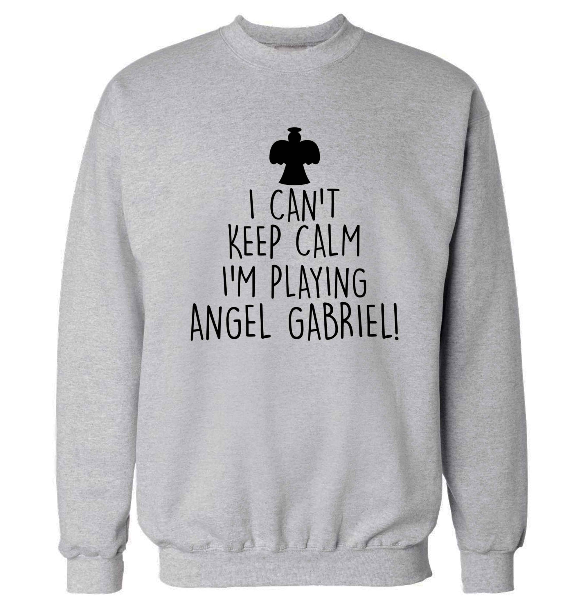 I can't keep calm I'm playing angel gabriel Adult's unisex grey Sweater 2XL