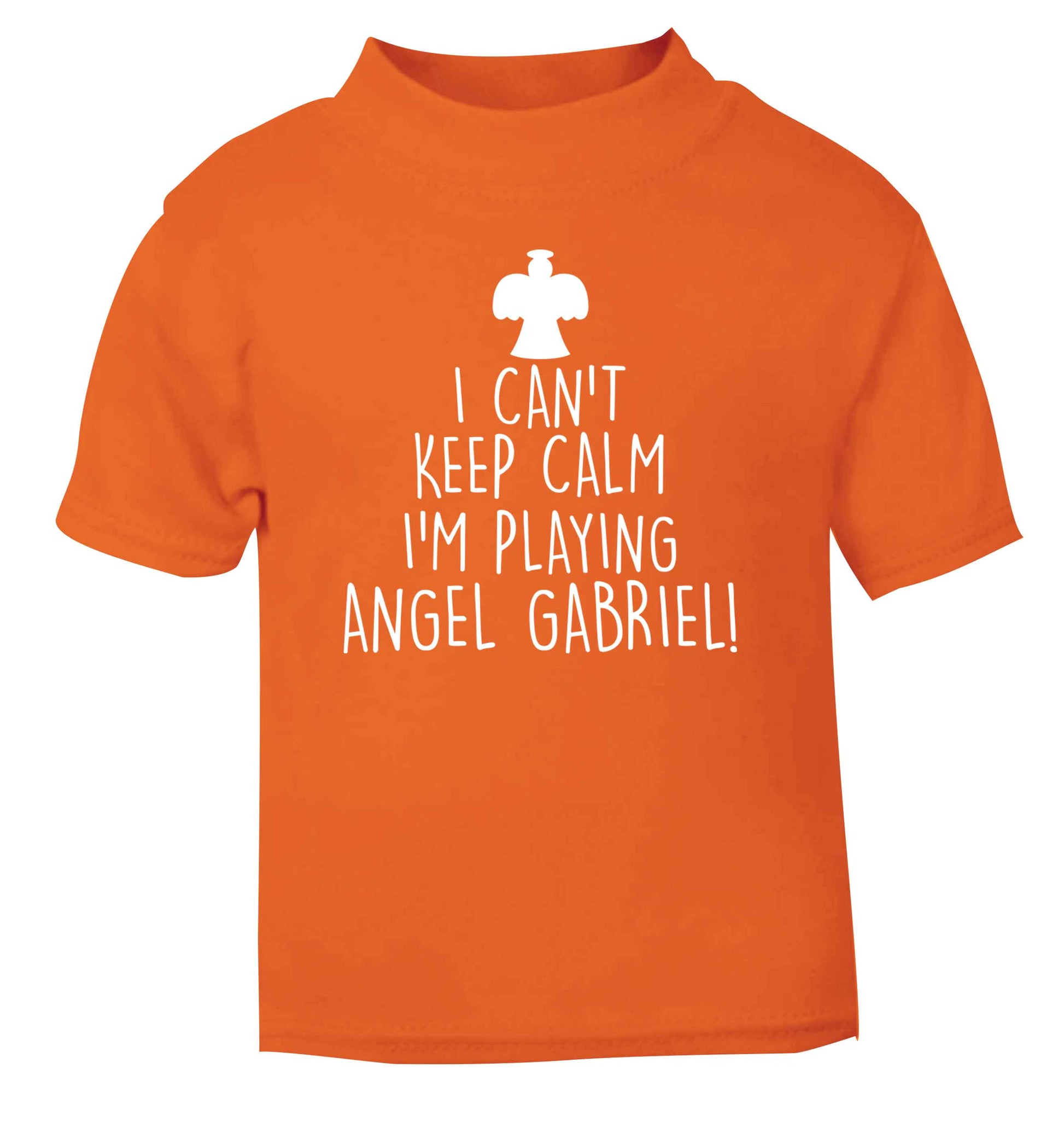 I can't keep calm I'm playing angel gabriel orange Baby Toddler Tshirt 2 Years