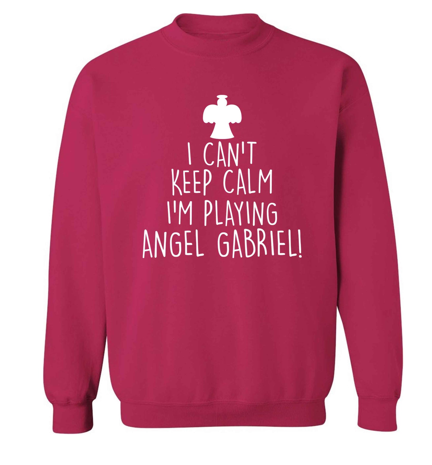 I can't keep calm I'm playing angel gabriel Adult's unisex pink Sweater 2XL