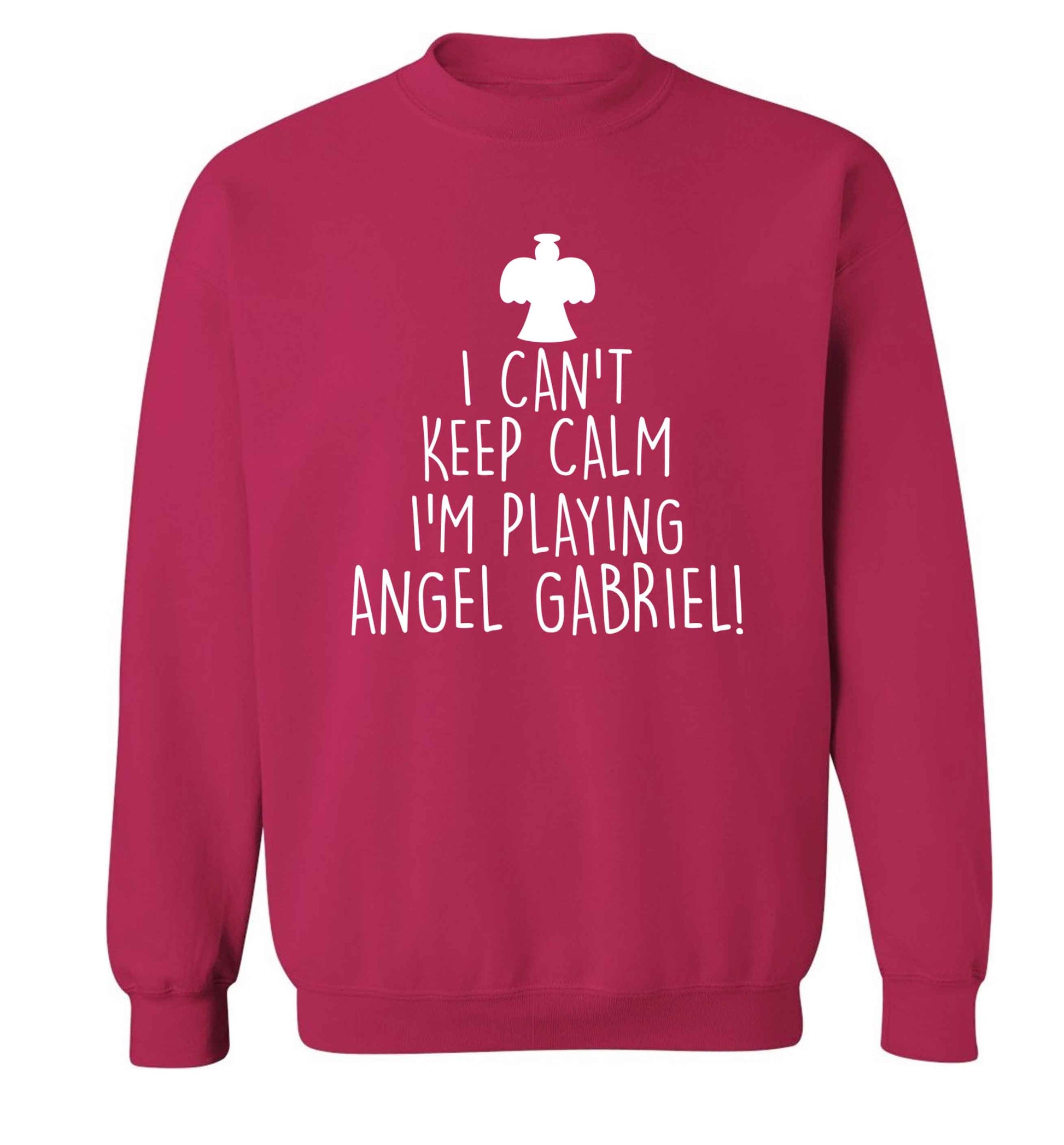 I can't keep calm I'm playing angel gabriel Adult's unisex pink Sweater 2XL