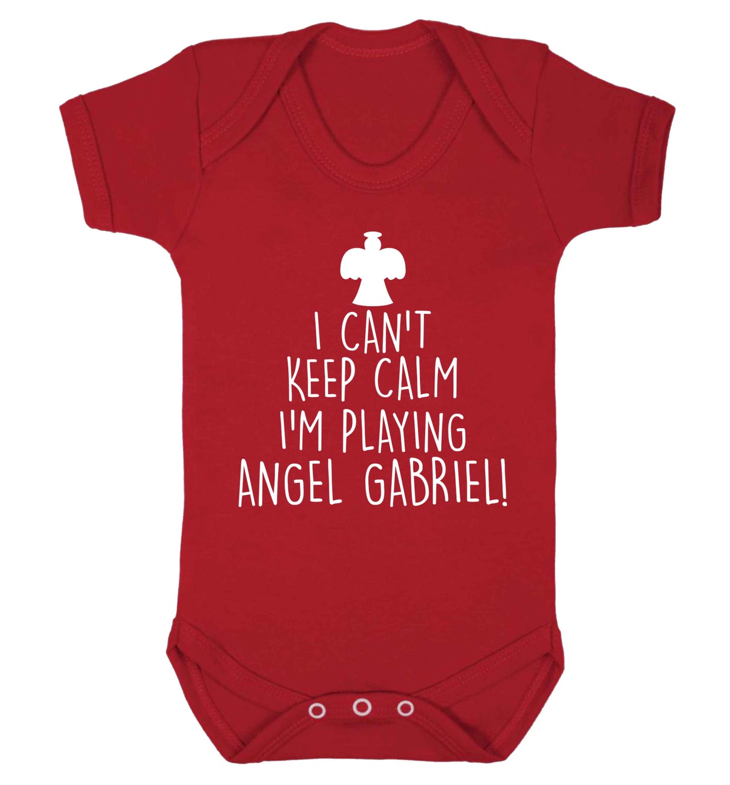 I can't keep calm I'm playing angel gabriel Baby Vest red 18-24 months