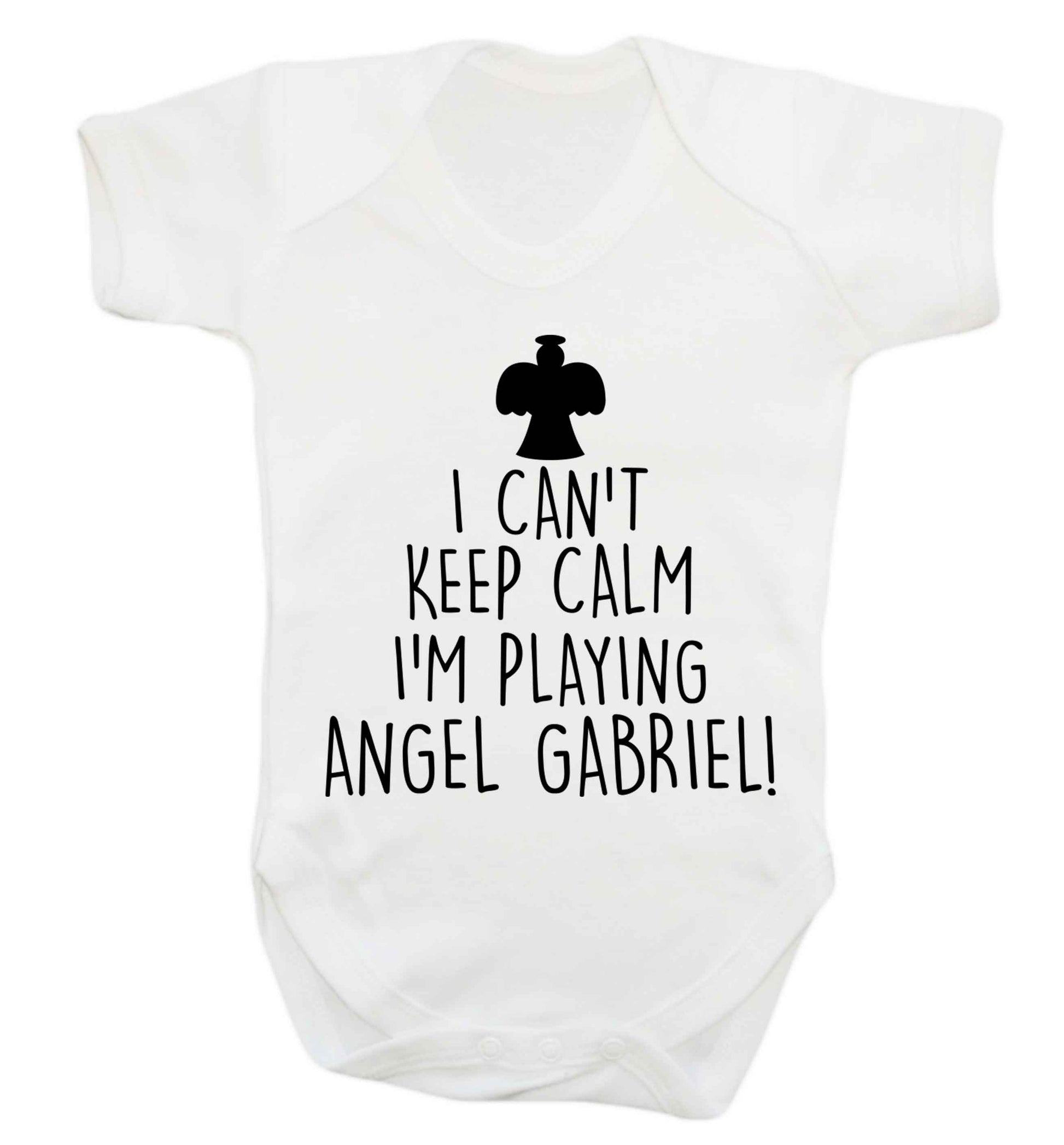 I can't keep calm I'm playing angel gabriel Baby Vest white 18-24 months