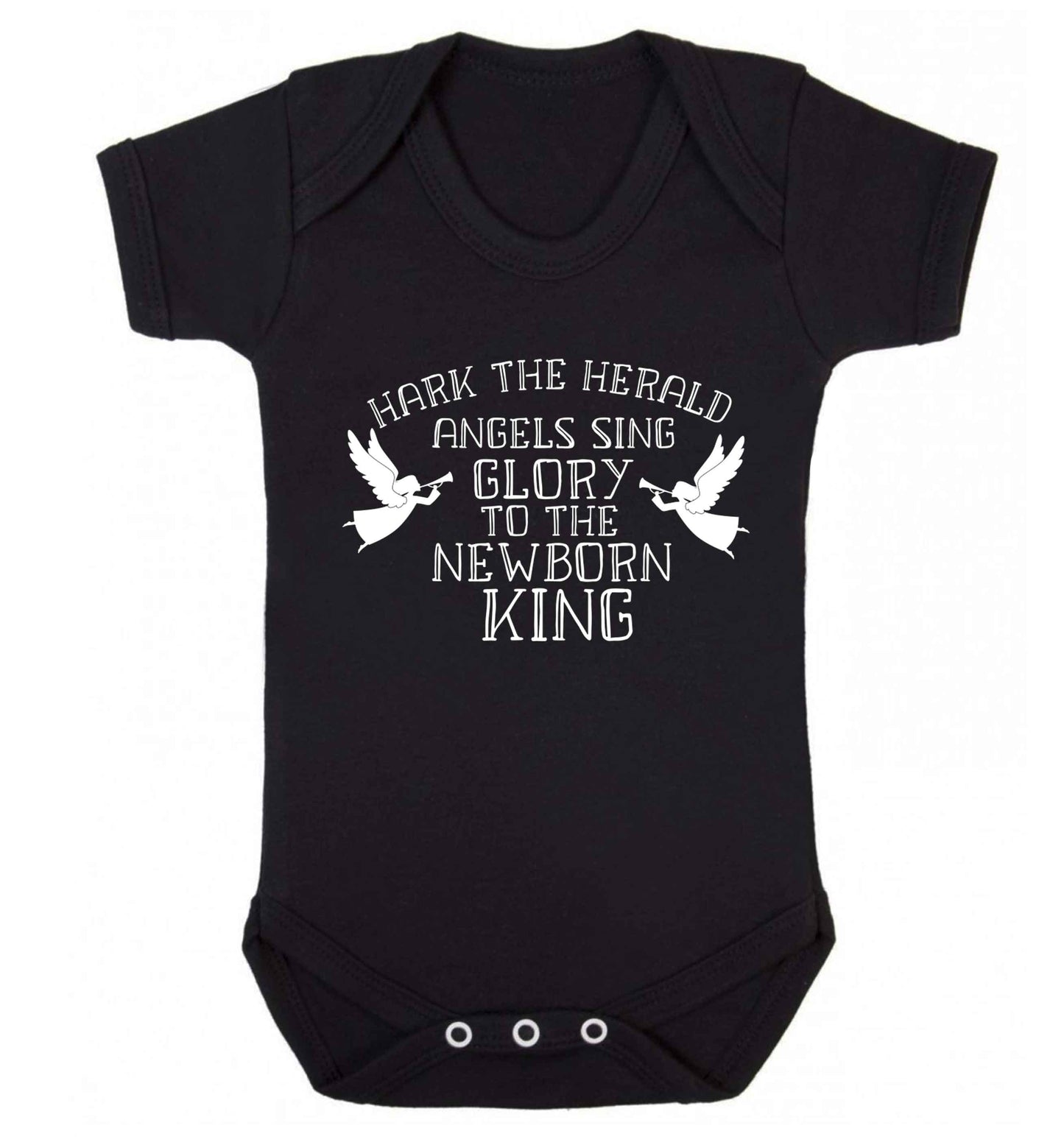Hark the herold angels sing glory to the newborn king Baby Vest black 18-24 months