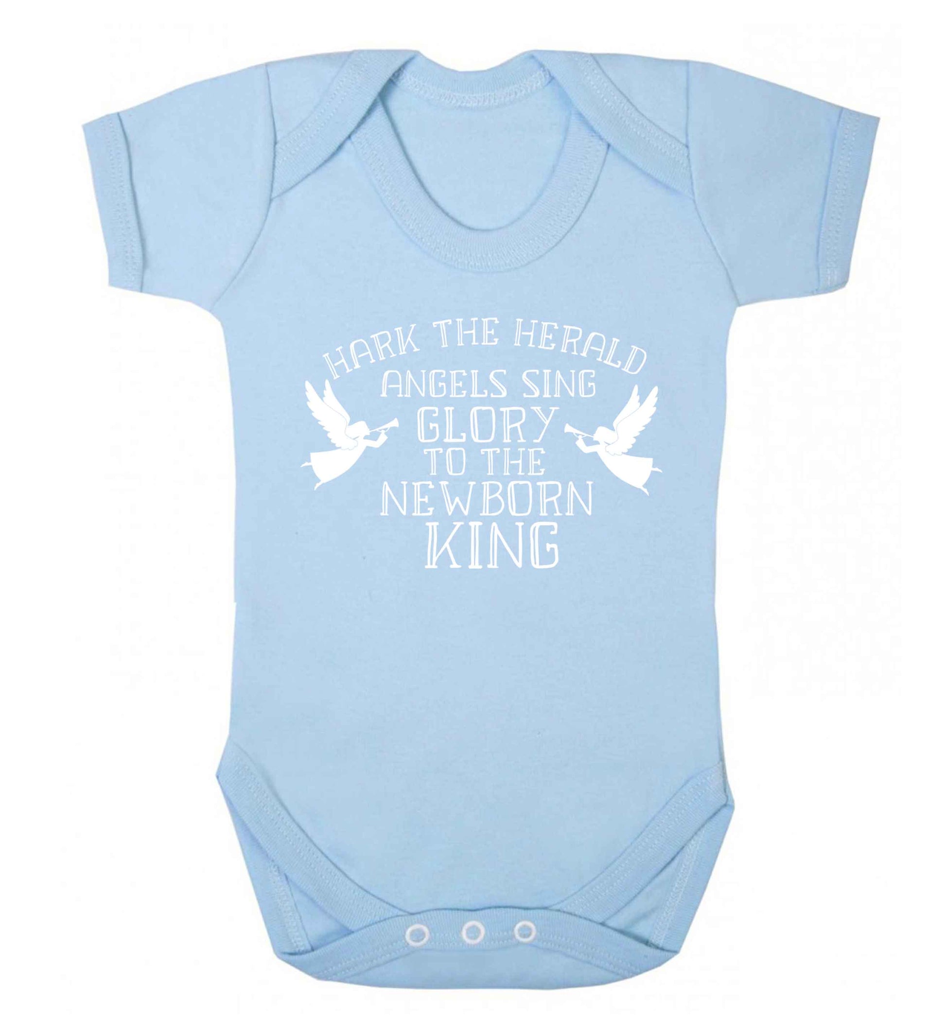 Hark the herold angels sing glory to the newborn king Baby Vest pale blue 18-24 months