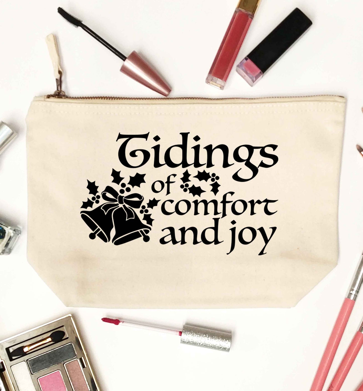 Tidings of comfort and joy natural makeup bag