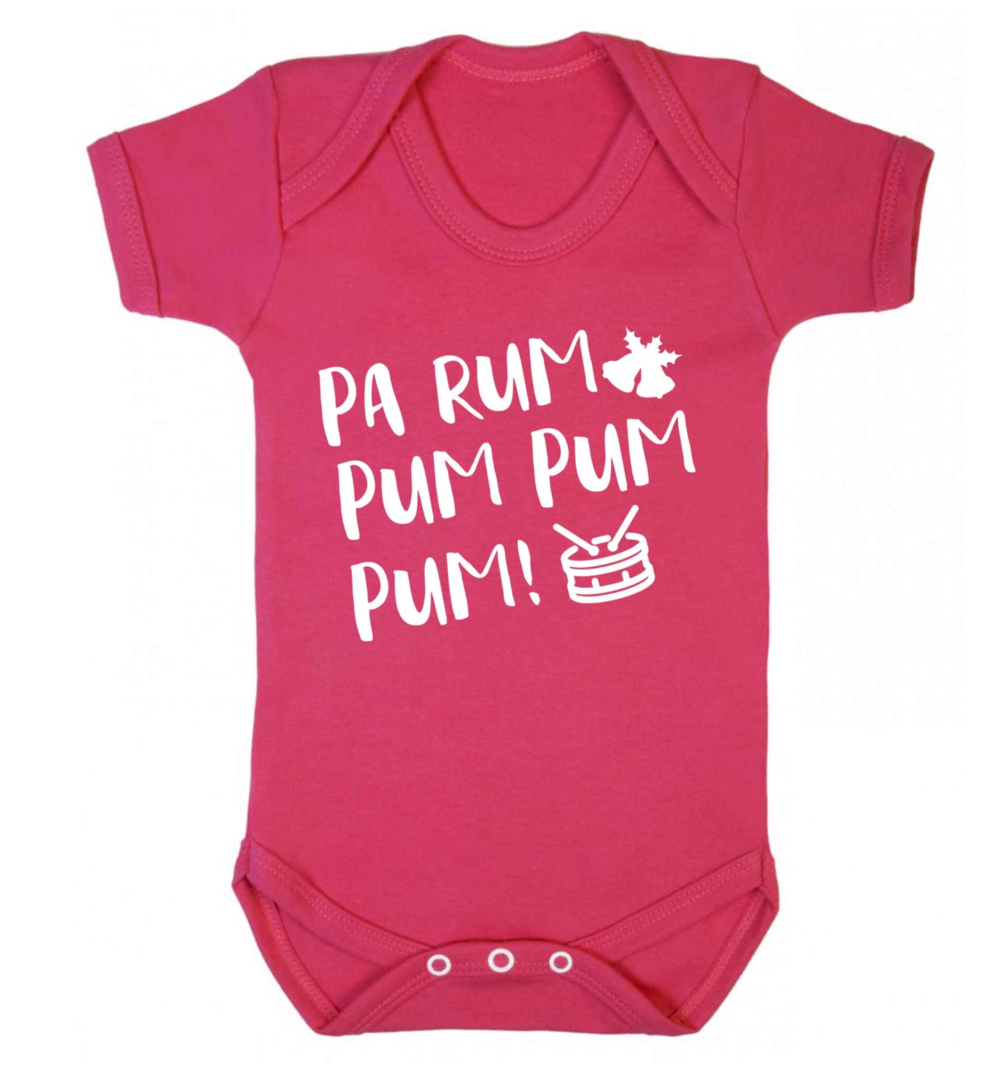 Pa rum pum pum pum! Baby Vest dark pink 18-24 months