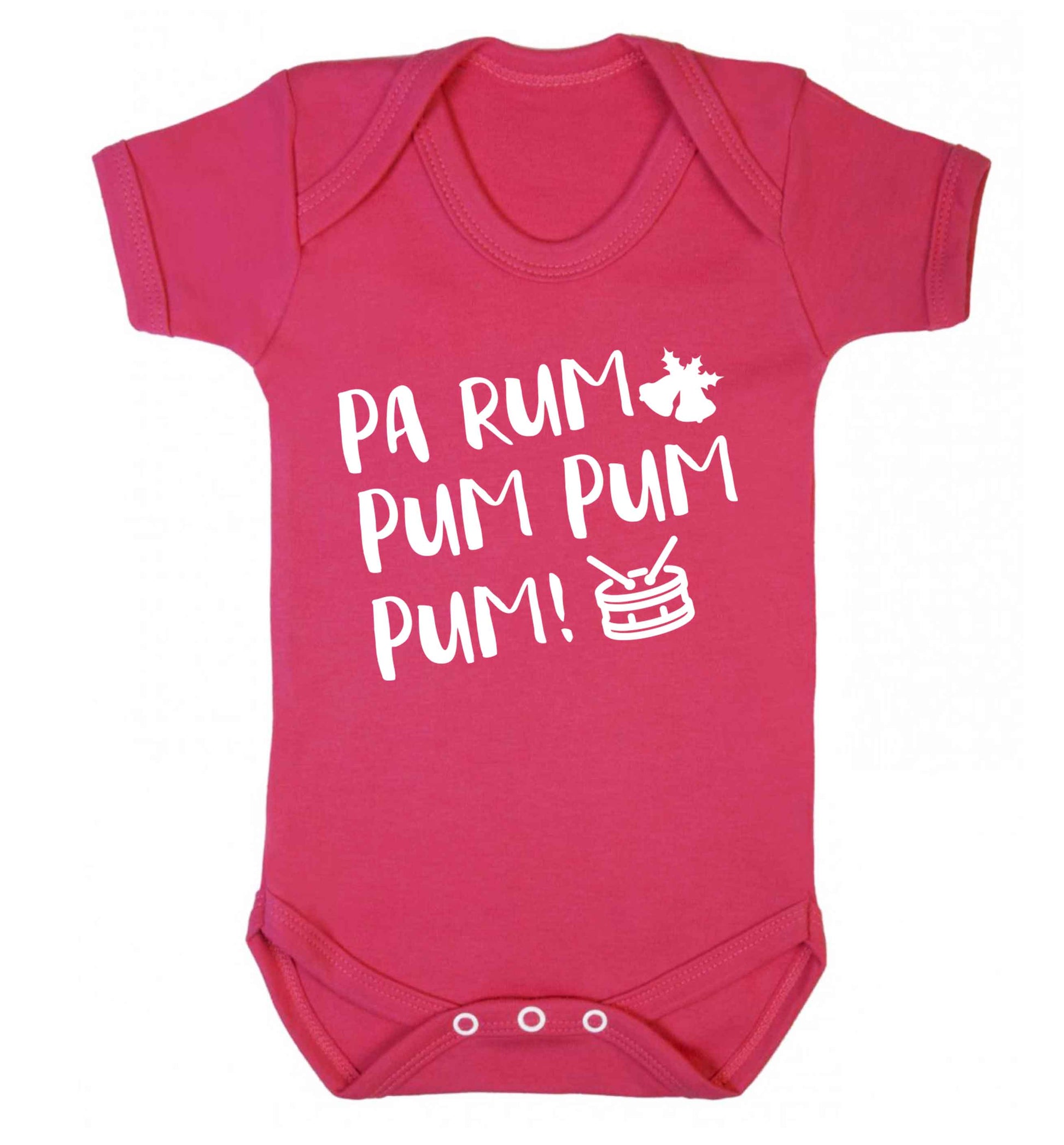Pa rum pum pum pum! Baby Vest dark pink 18-24 months