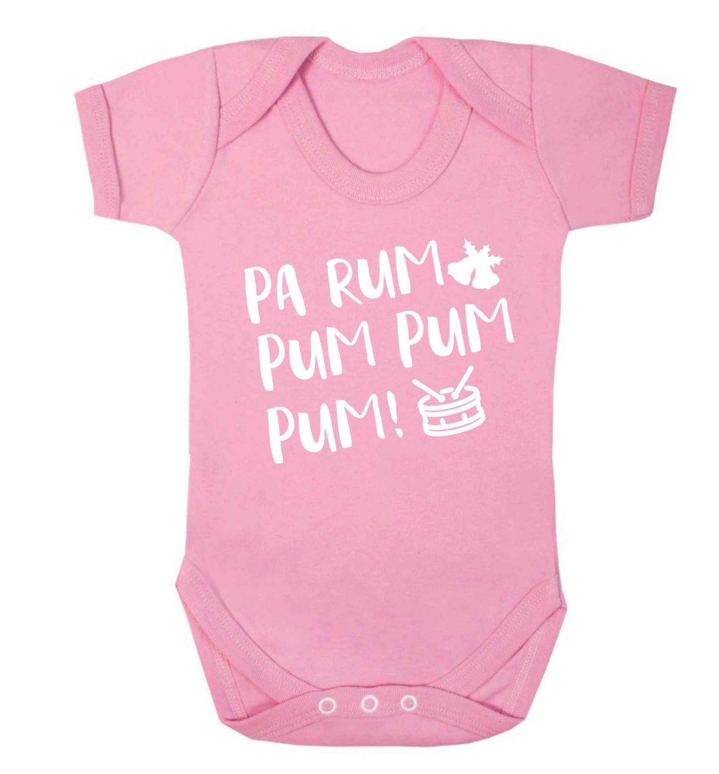 Pa rum pum pum pum! Baby Vest pale pink 18-24 months