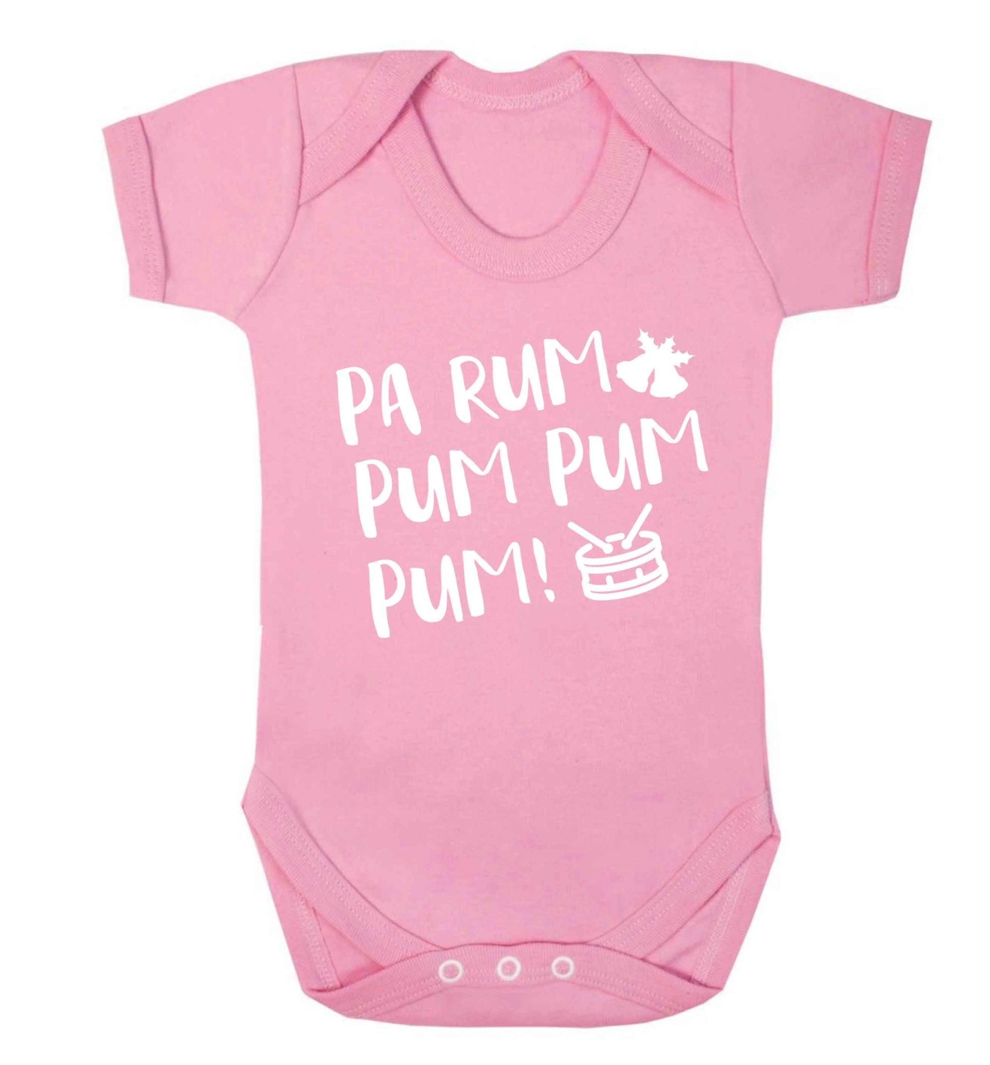 Pa rum pum pum pum! Baby Vest pale pink 18-24 months