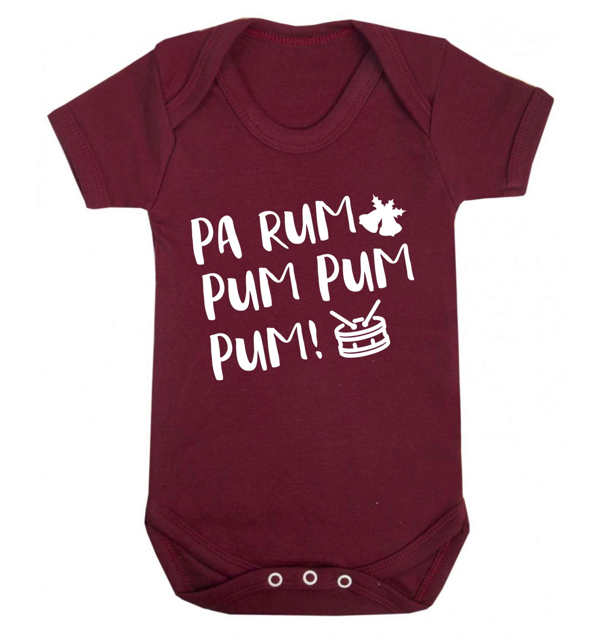 Pa rum pum pum pum! Baby Vest maroon 18-24 months