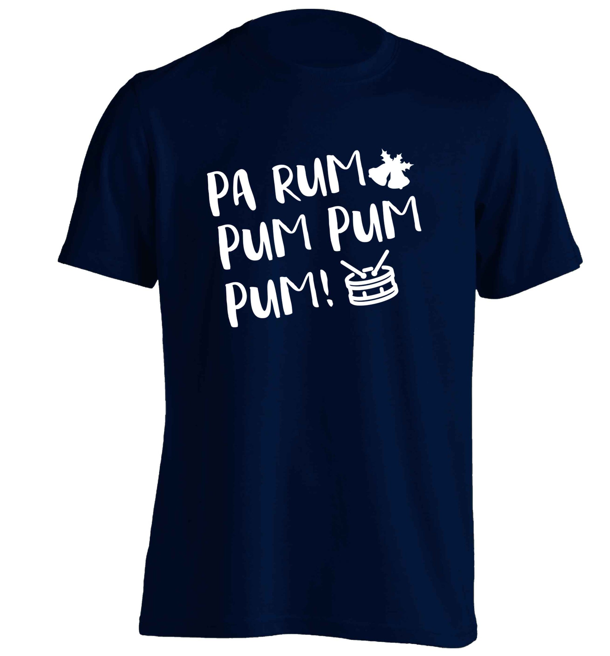Pa rum pum pum pum! adults unisex navy Tshirt 2XL