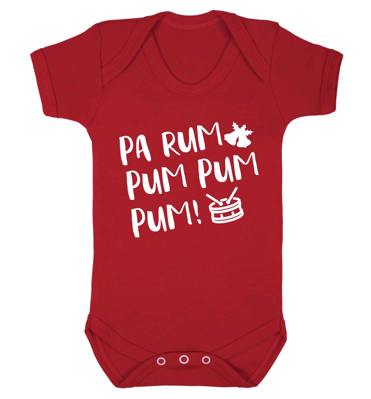 Pa rum pum pum pum! Baby Vest red 18-24 months