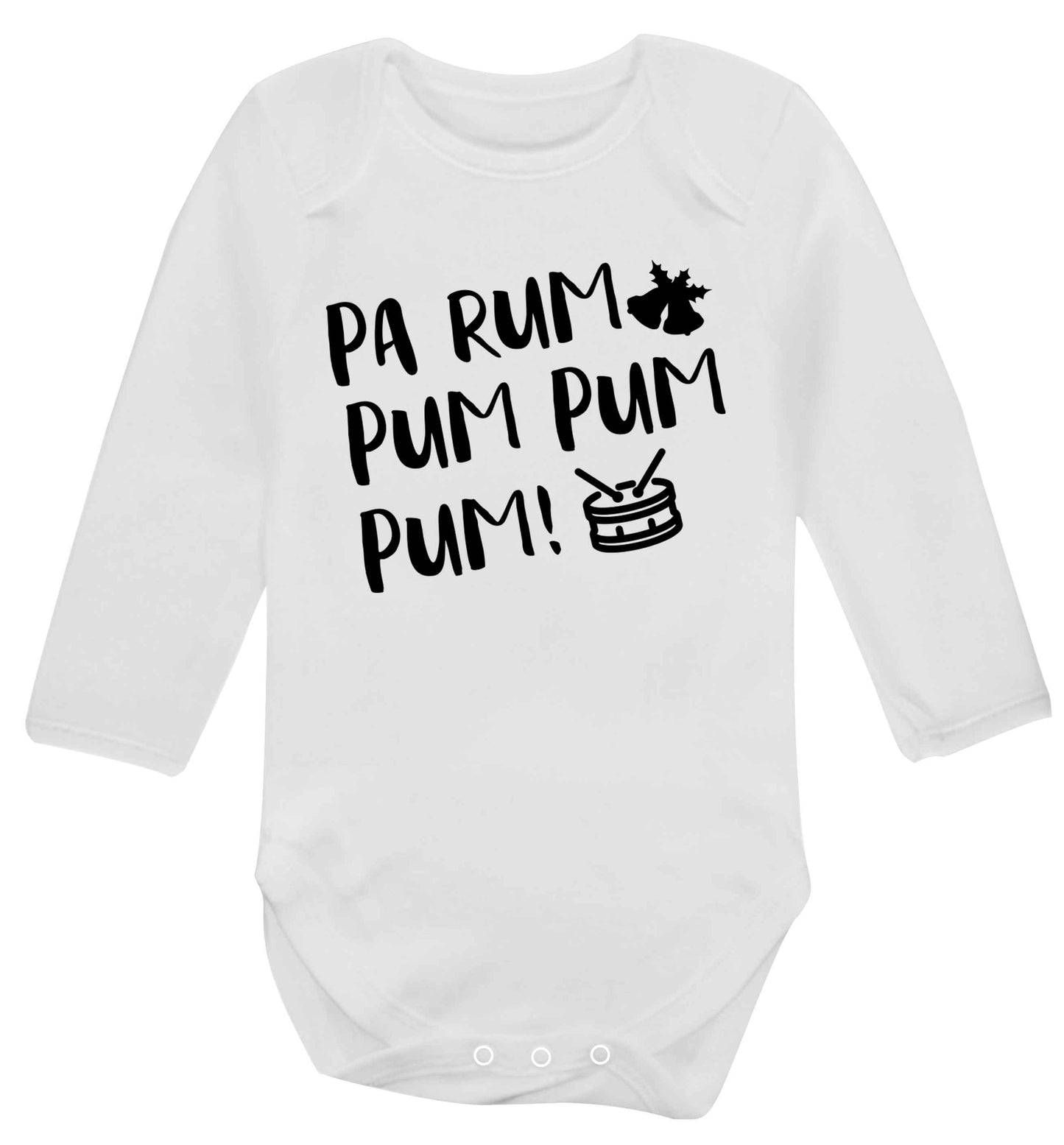 Pa rum pum pum pum! Baby Vest long sleeved white 6-12 months