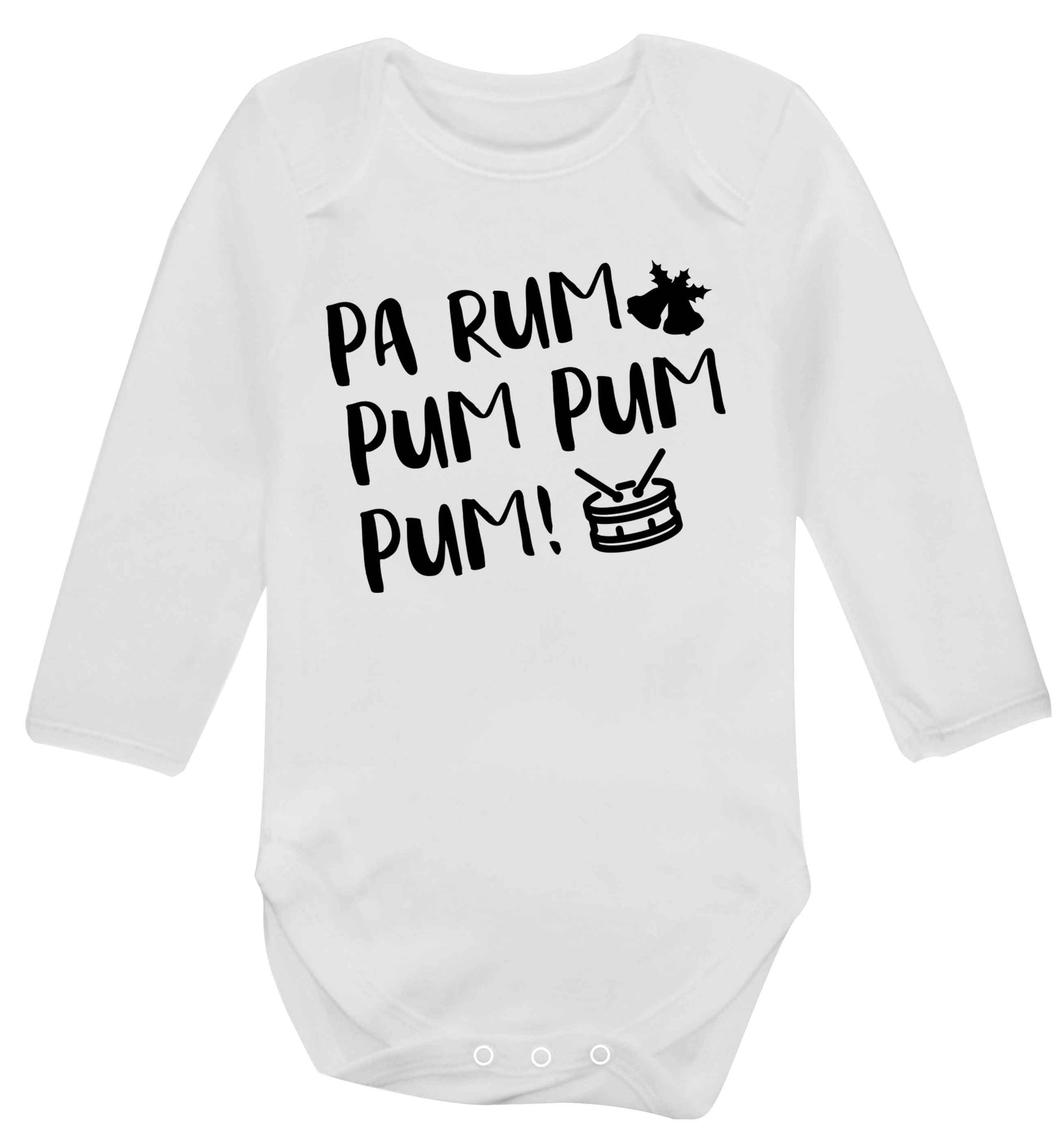 Pa rum pum pum pum! Baby Vest long sleeved white 6-12 months