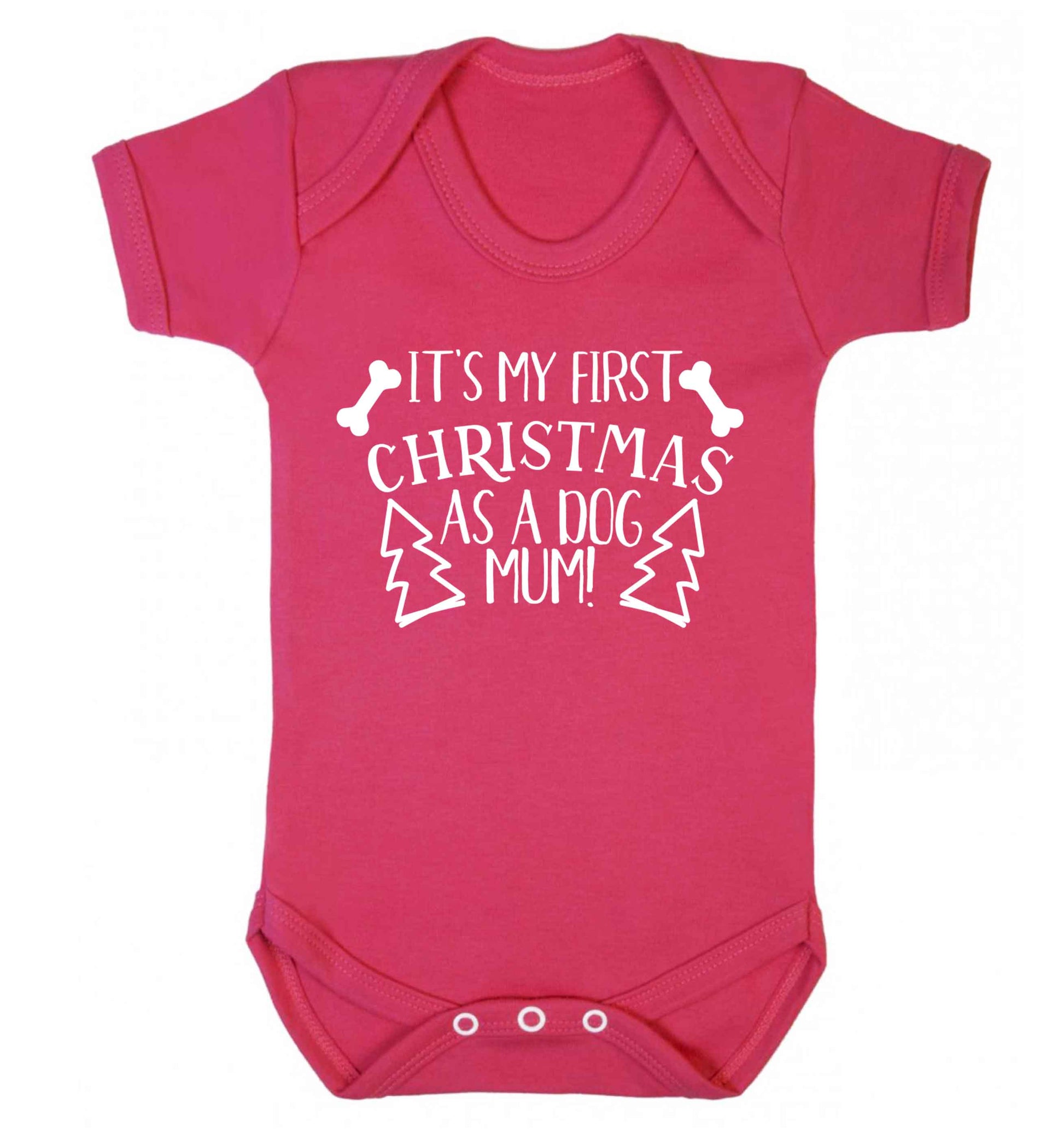 It's my first Christmas as a dog mum! Baby Vest dark pink 18-24 months