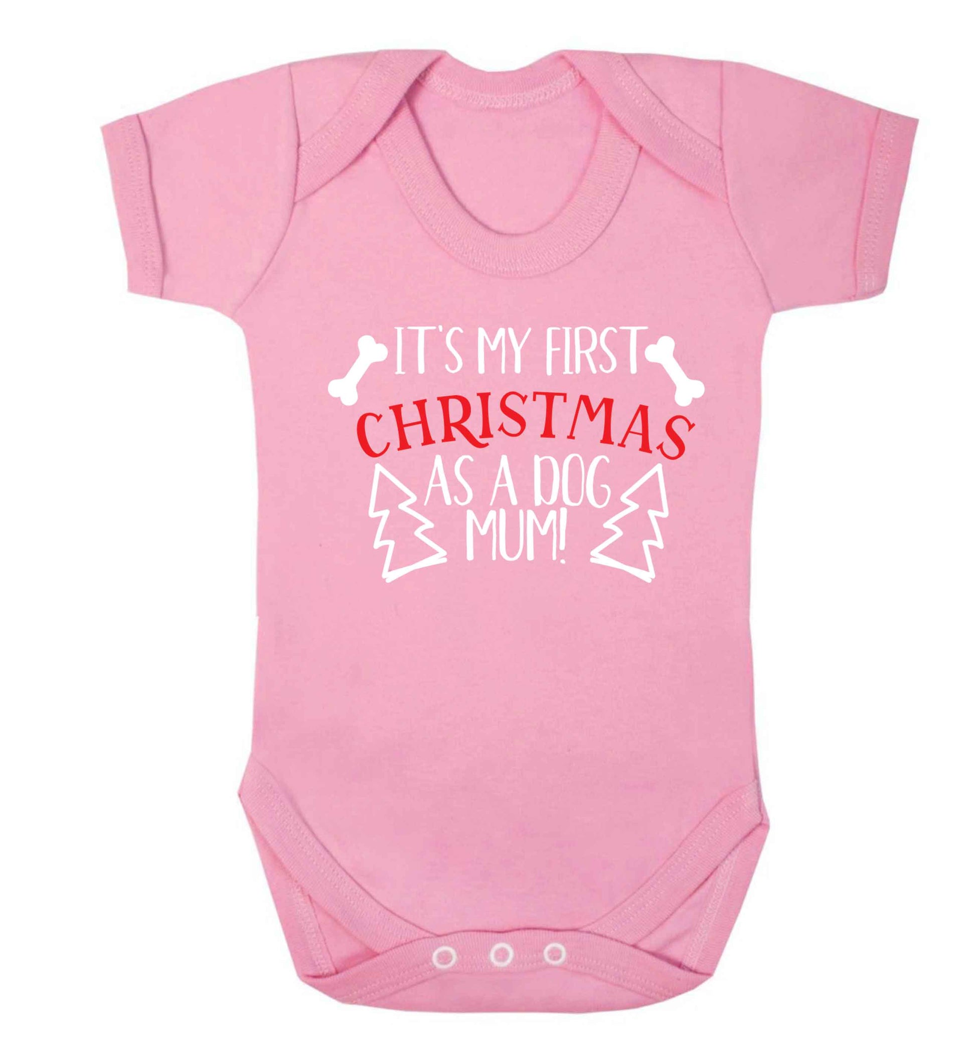 It's my first Christmas as a dog mum! Baby Vest pale pink 18-24 months