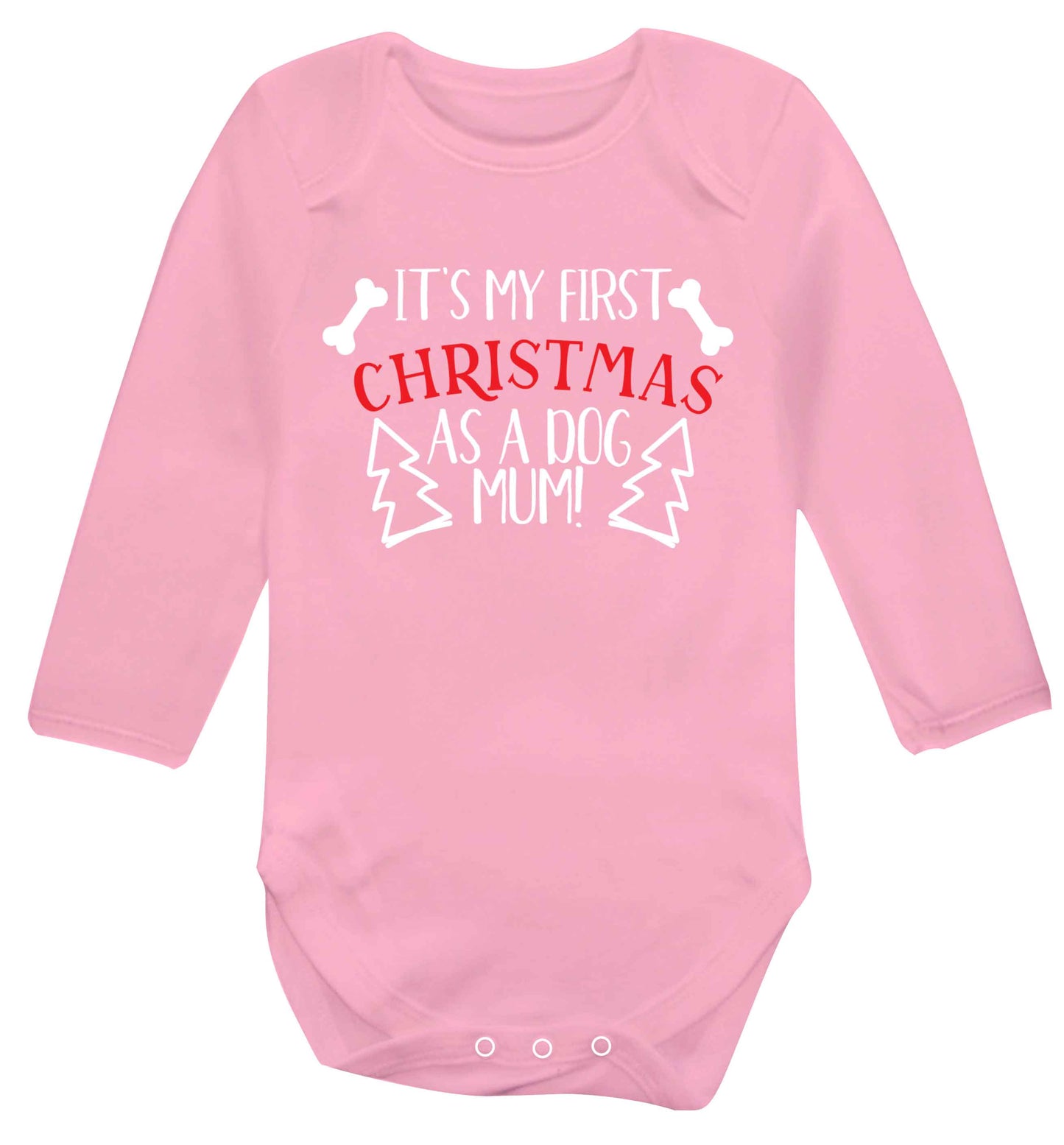 It's my first Christmas as a dog mum! Baby Vest long sleeved pale pink 6-12 months