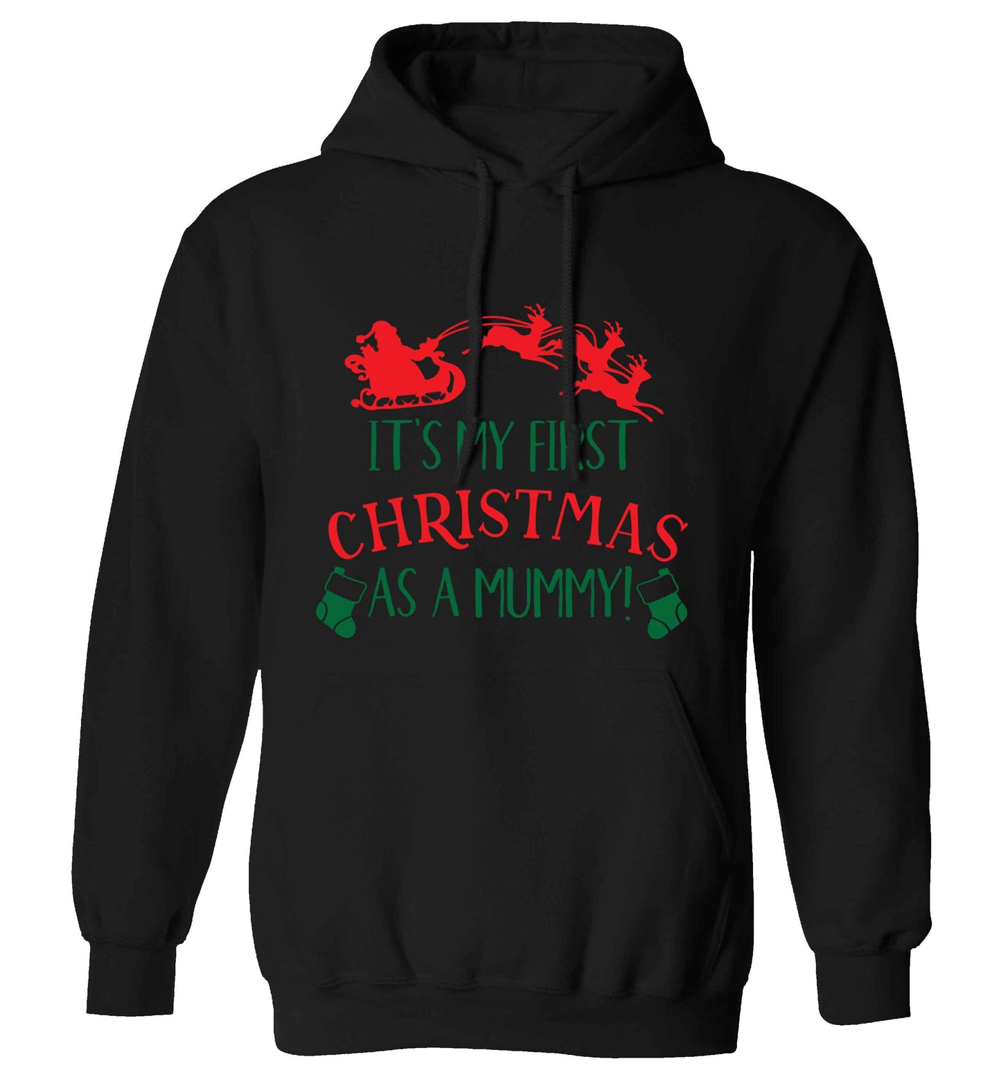 It's my first Christmas as a mummy adults unisex black hoodie 2XL