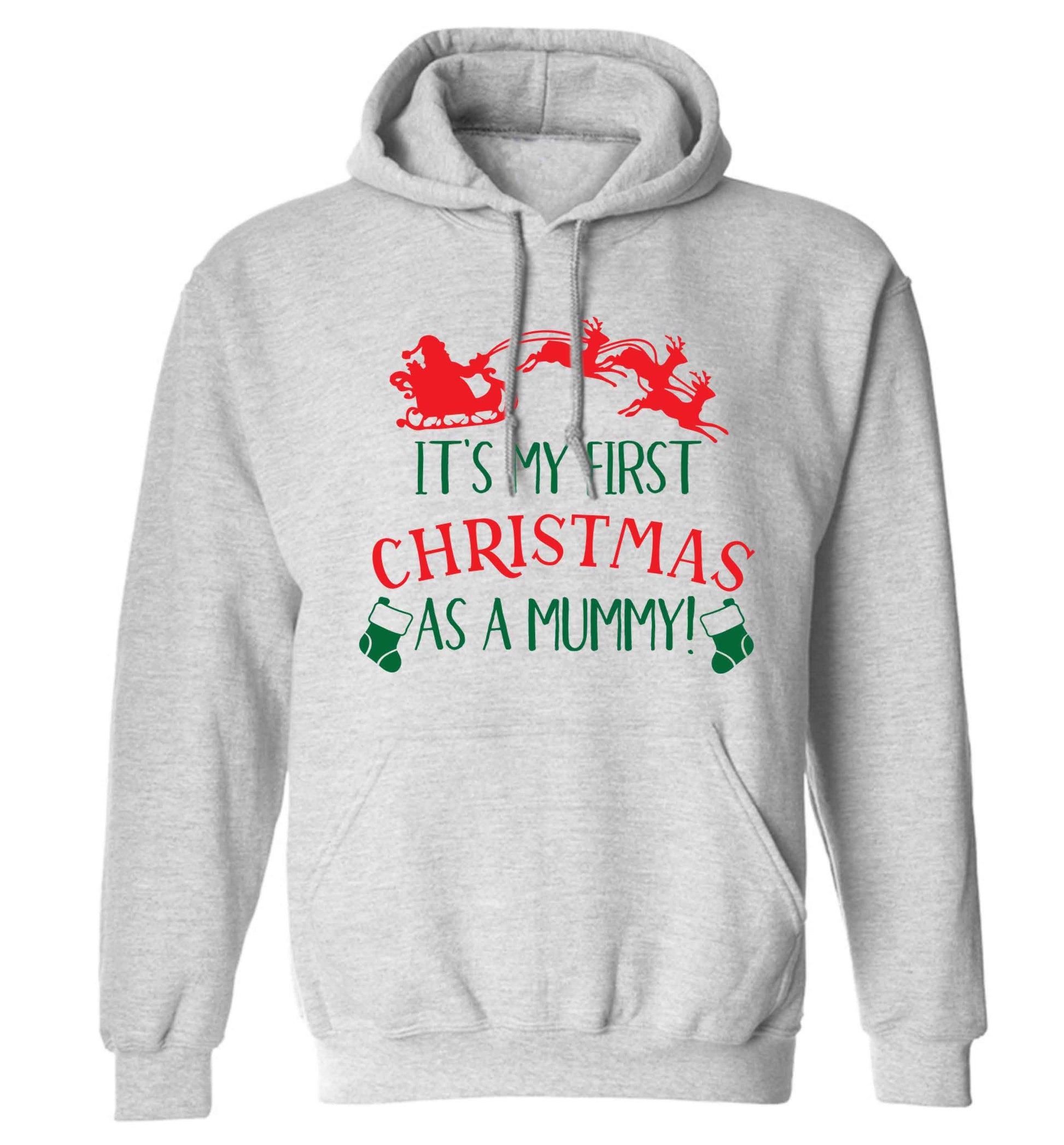 It's my first Christmas as a mummy adults unisex grey hoodie 2XL
